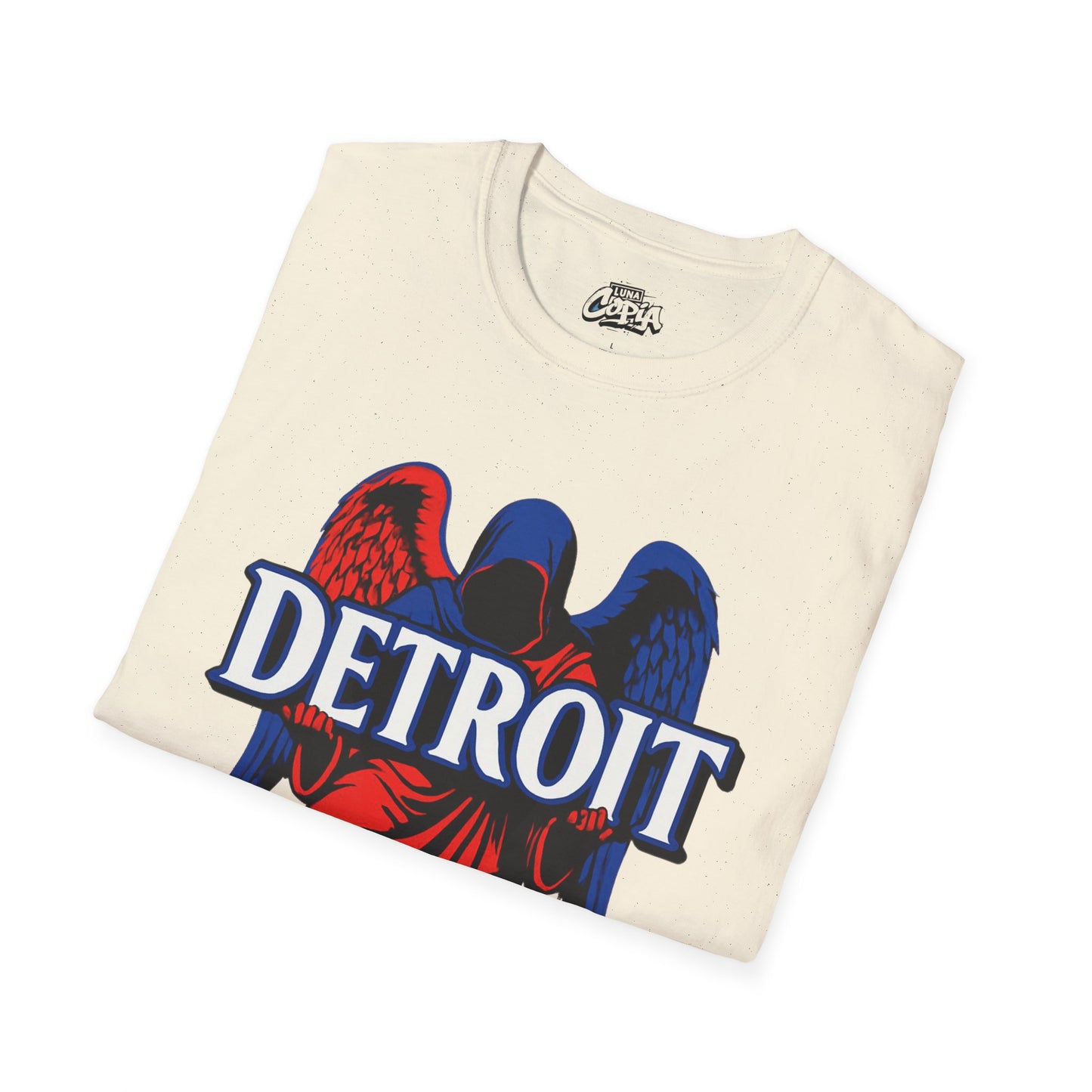 Detroit Graphic T-Shirt - Vintage Style, Angel Design, Unisex Apparel for City Lovers, Perfect for Gifts, Casual Wear, 313 Merchandise