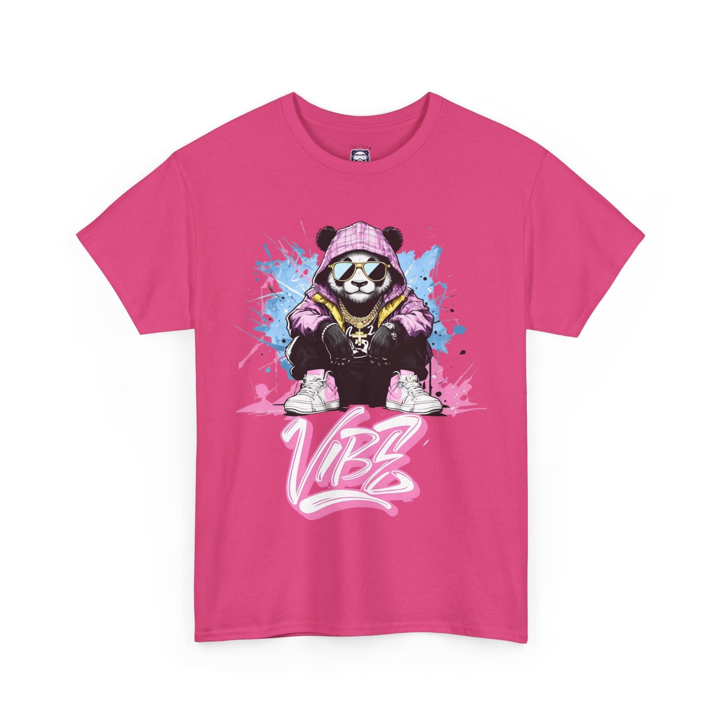 Luna Panda Graphic Tee, Unisex Heavy Cotton Tee, Streetwear Style, Cool Casual Wear, Gift for Animal Lovers, Hip Hop Fashion