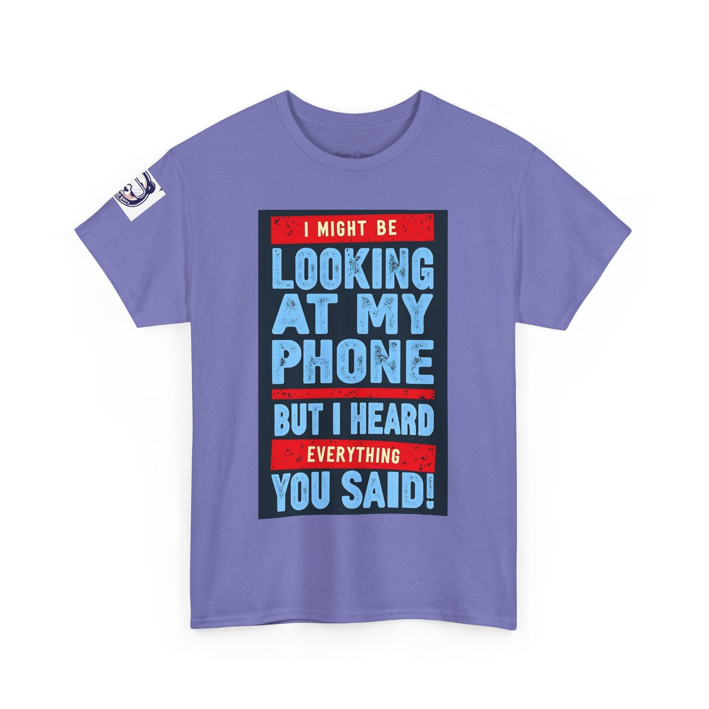 Looking At My Phone Unisex Heavy Cotton Tee
