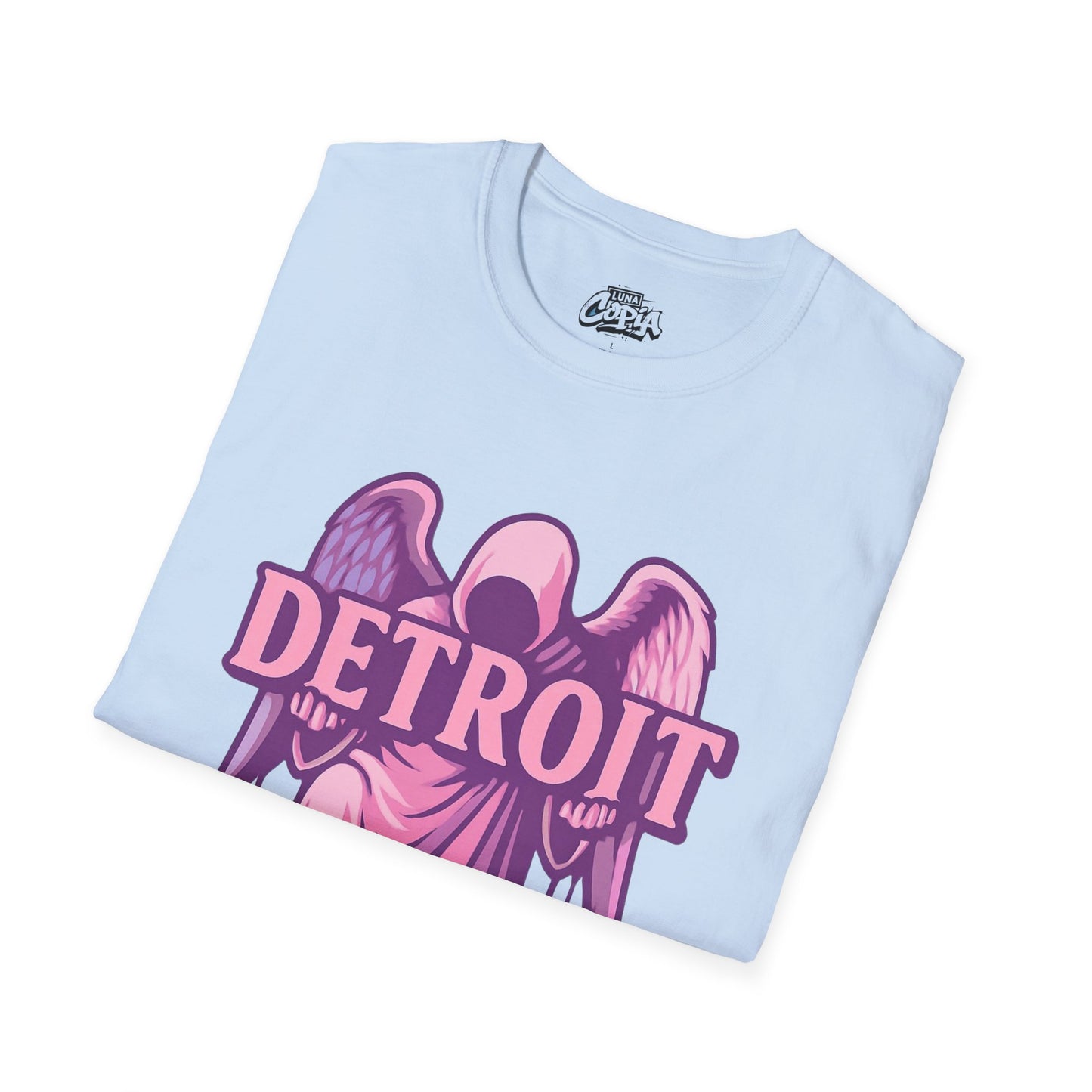 Detroit Angel Graphic T-Shirt, Vintage Detroit Tee, Soft Cotton Shirt, 313 City Pride Merch, Cute Casual Wear for All Occasions
