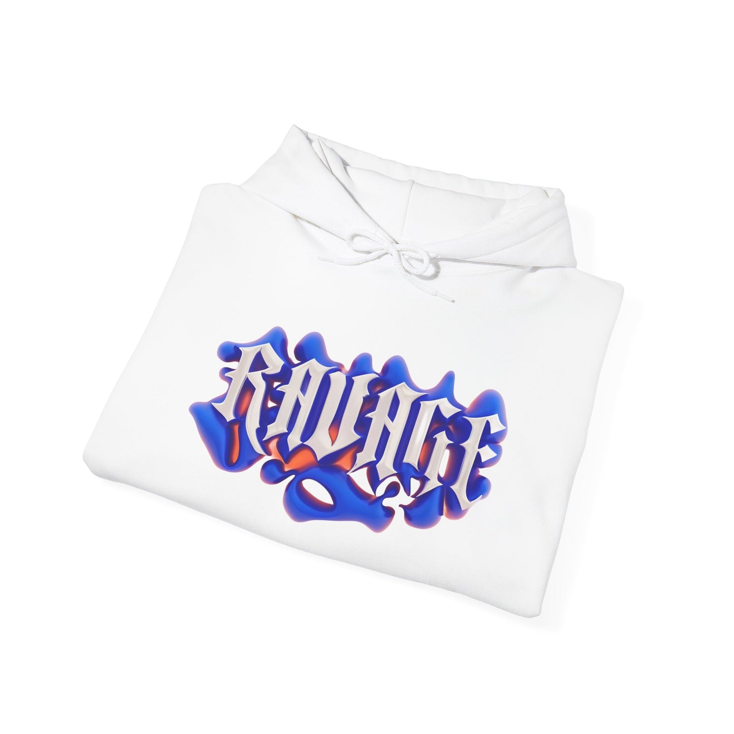 Ravage Life Graphic Hooded Sweatshirt, Streetwear Style Pullover, Casual Outing Wear, Unique Gift for Teens & Adults, Trendy Layering Piece