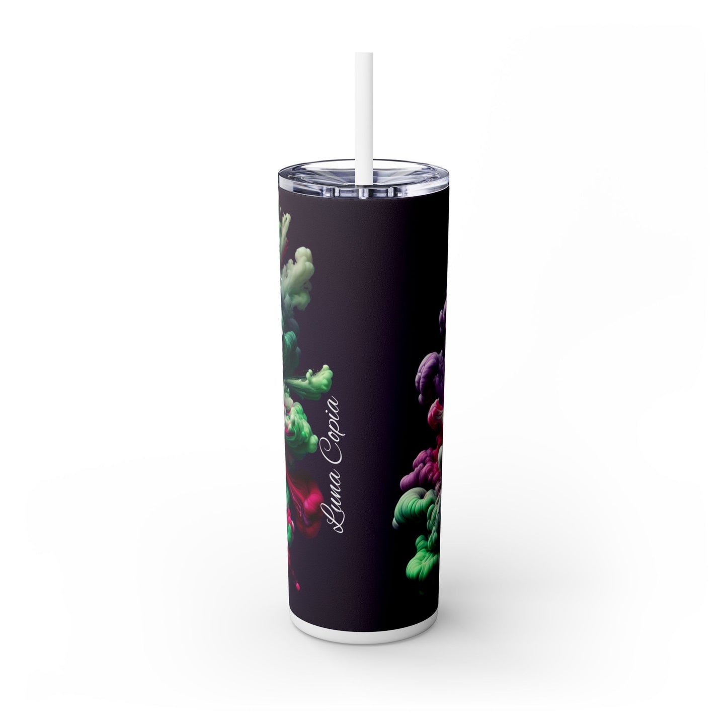 Ppl are Stupid Skinny Tumbler with Straw, 20oz