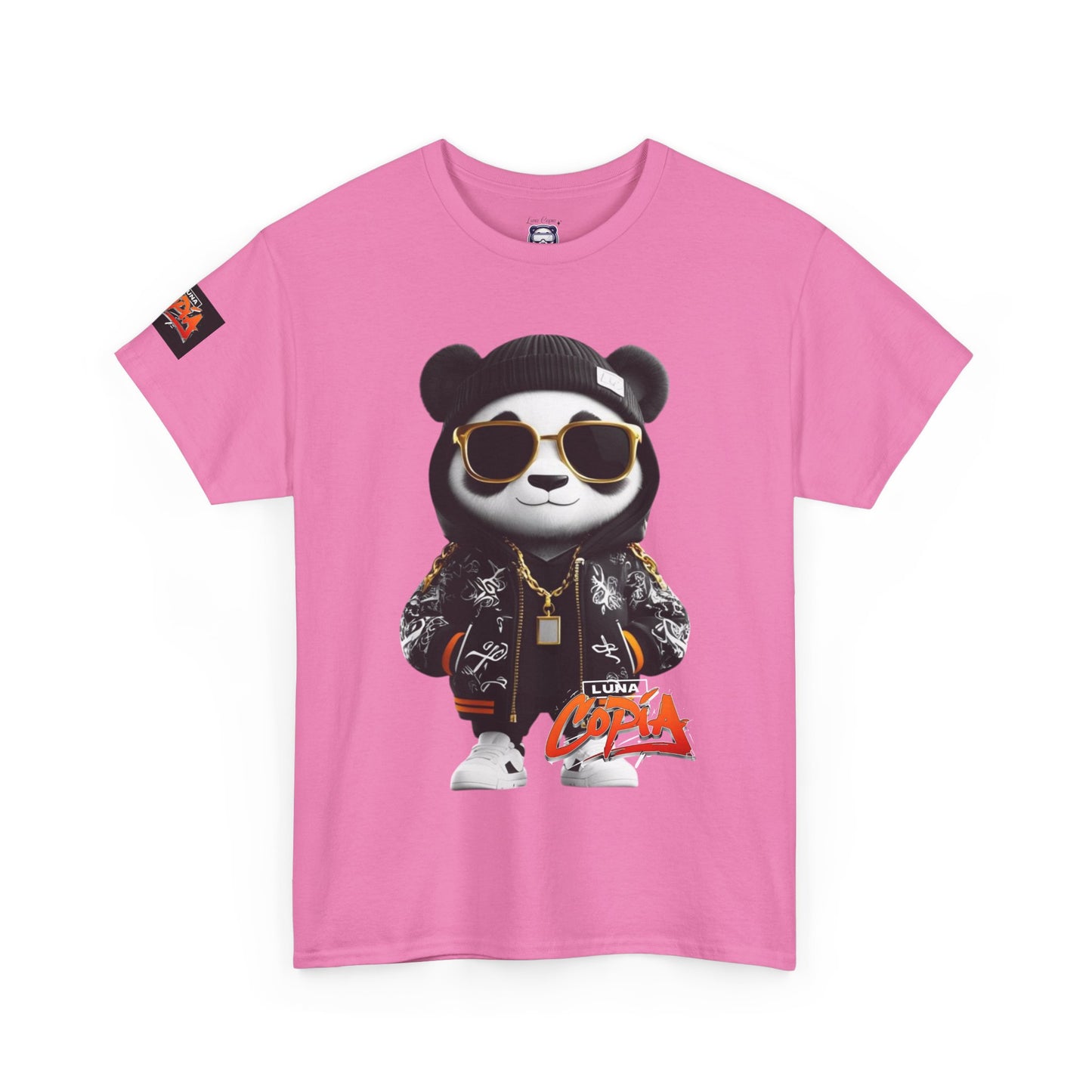 Luna Copia Panda Tee, Hustle Hard Motivation T-Shirt, Unisex Cotton Shirt, Lunar Bear Illustration, Graphic Panda Top