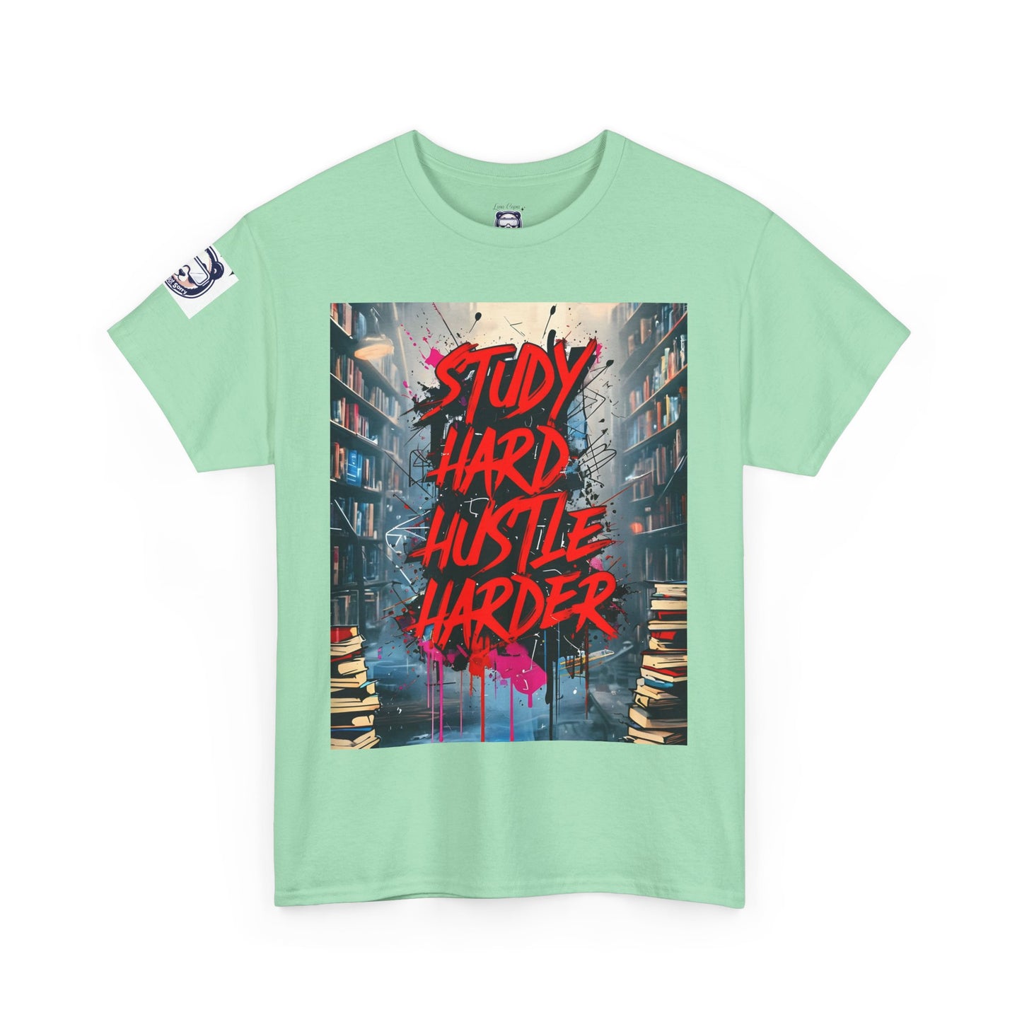 Study Hard Hustle Harder Unisex Heavy Cotton Tee