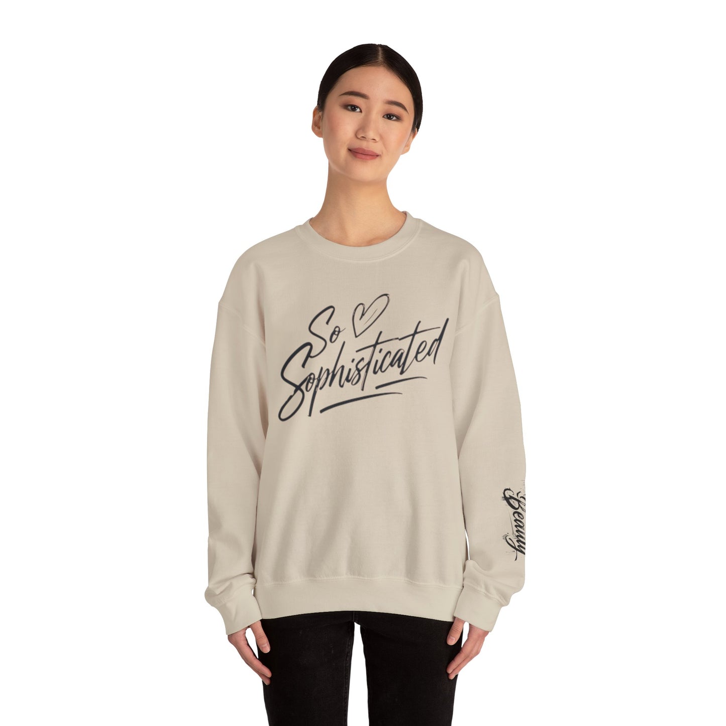 Sophisticated Love Crewneck Sweatshirt, Cozy Sweatshirt, Gift for Her, Fashionable Pullover, Unique Casual Wear