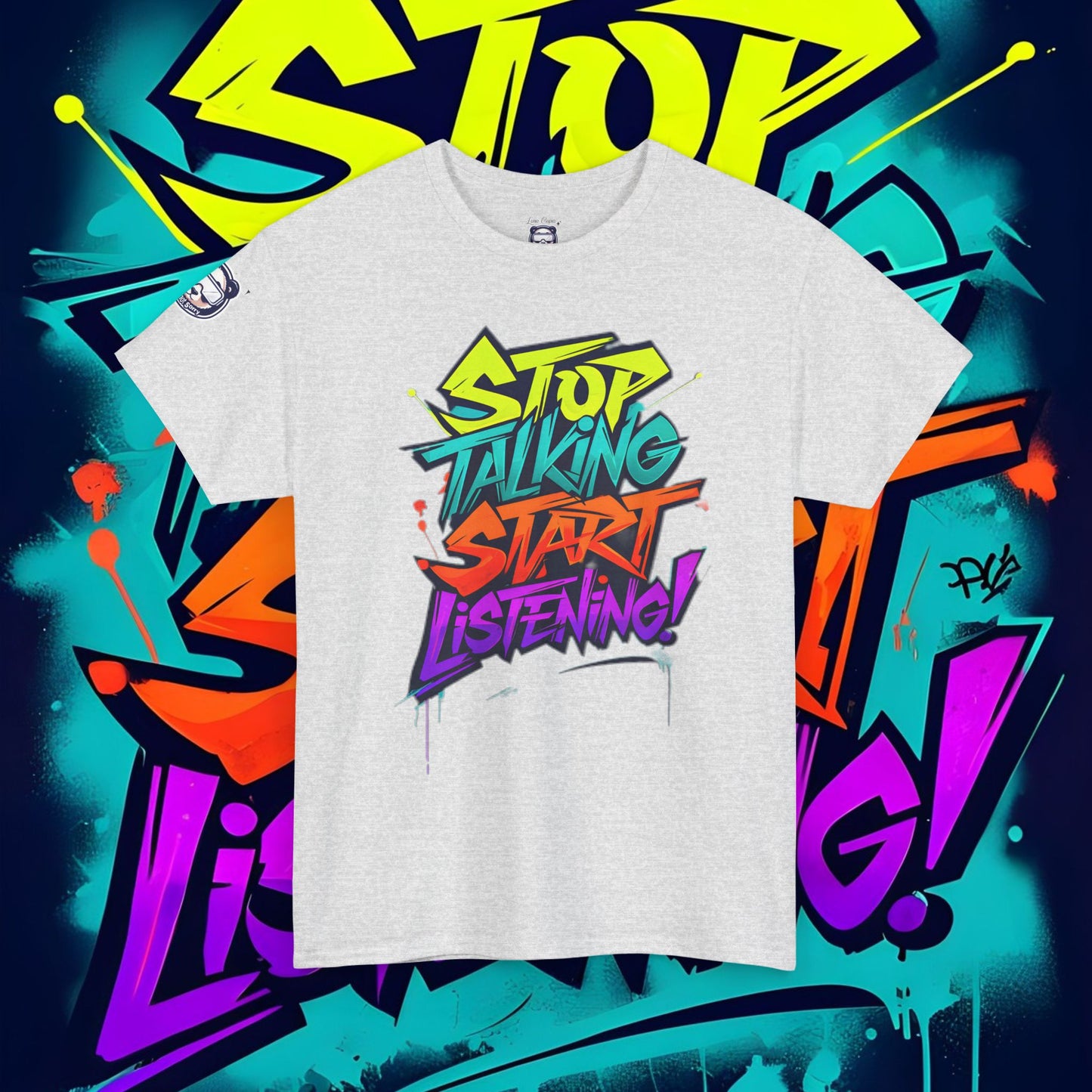 Stop Talking Start Listening Unisex Heavy Cotton Tee