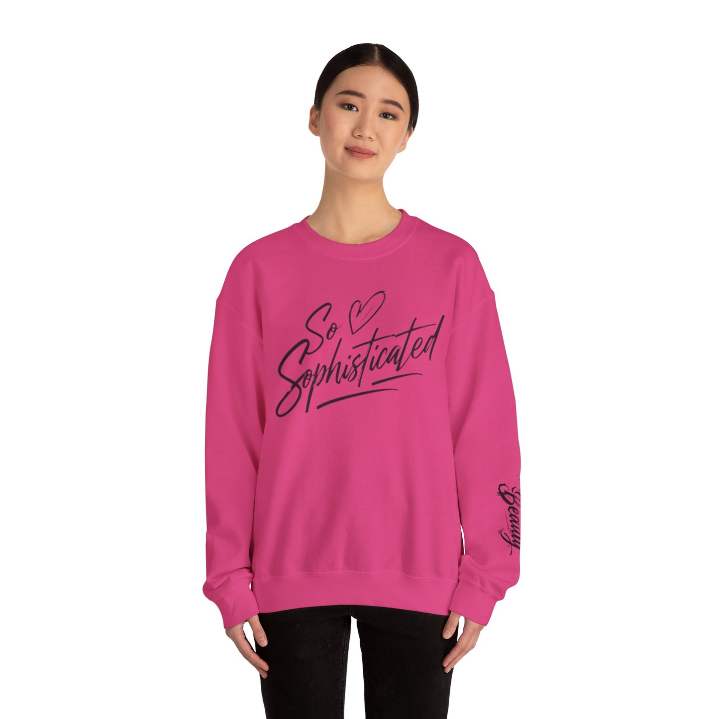 Sophisticated Love Crewneck Sweatshirt, Cozy Sweatshirt, Gift for Her, Fashionable Pullover, Unique Casual Wear