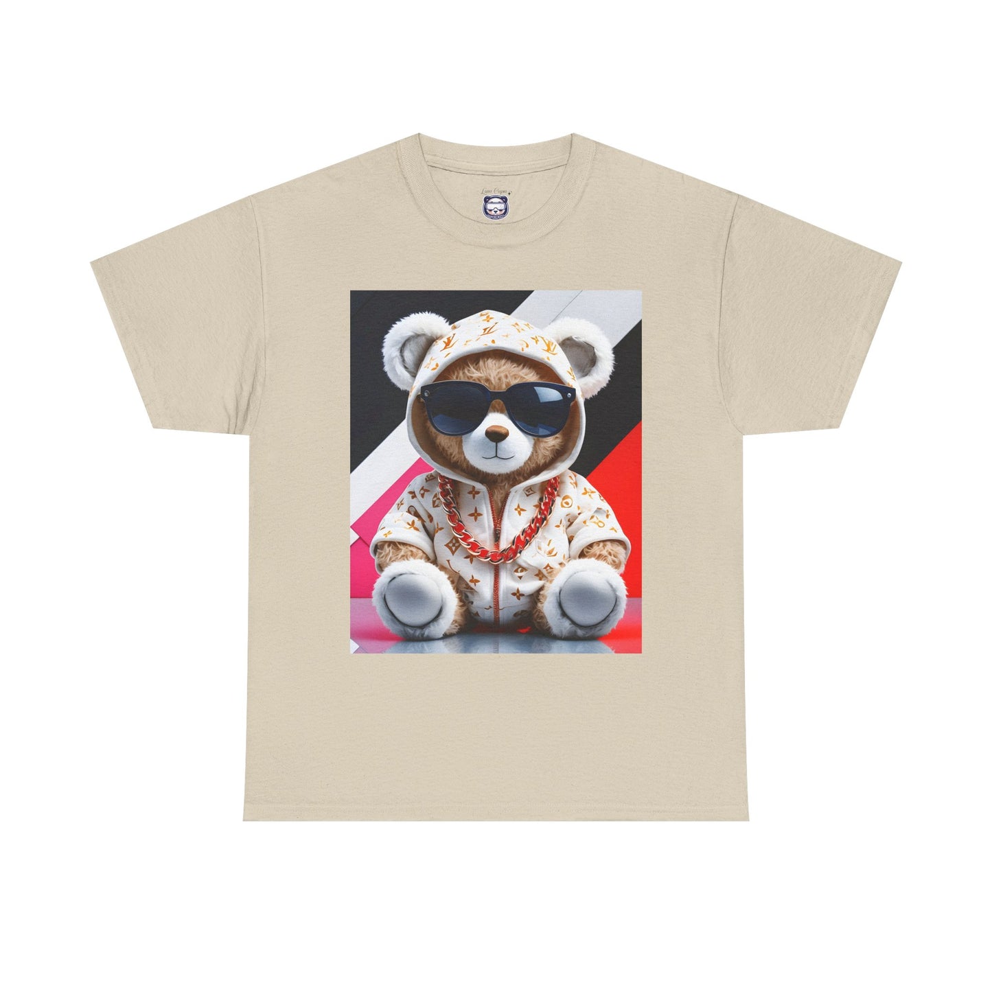 Hip Hop Rich Style Stuffed Bear Unisex Heavy Cotton Tee, T-Shirt, Shirt, Streetwear, Urban Fashion, Gift for Music Lovers, Trendy Apparel