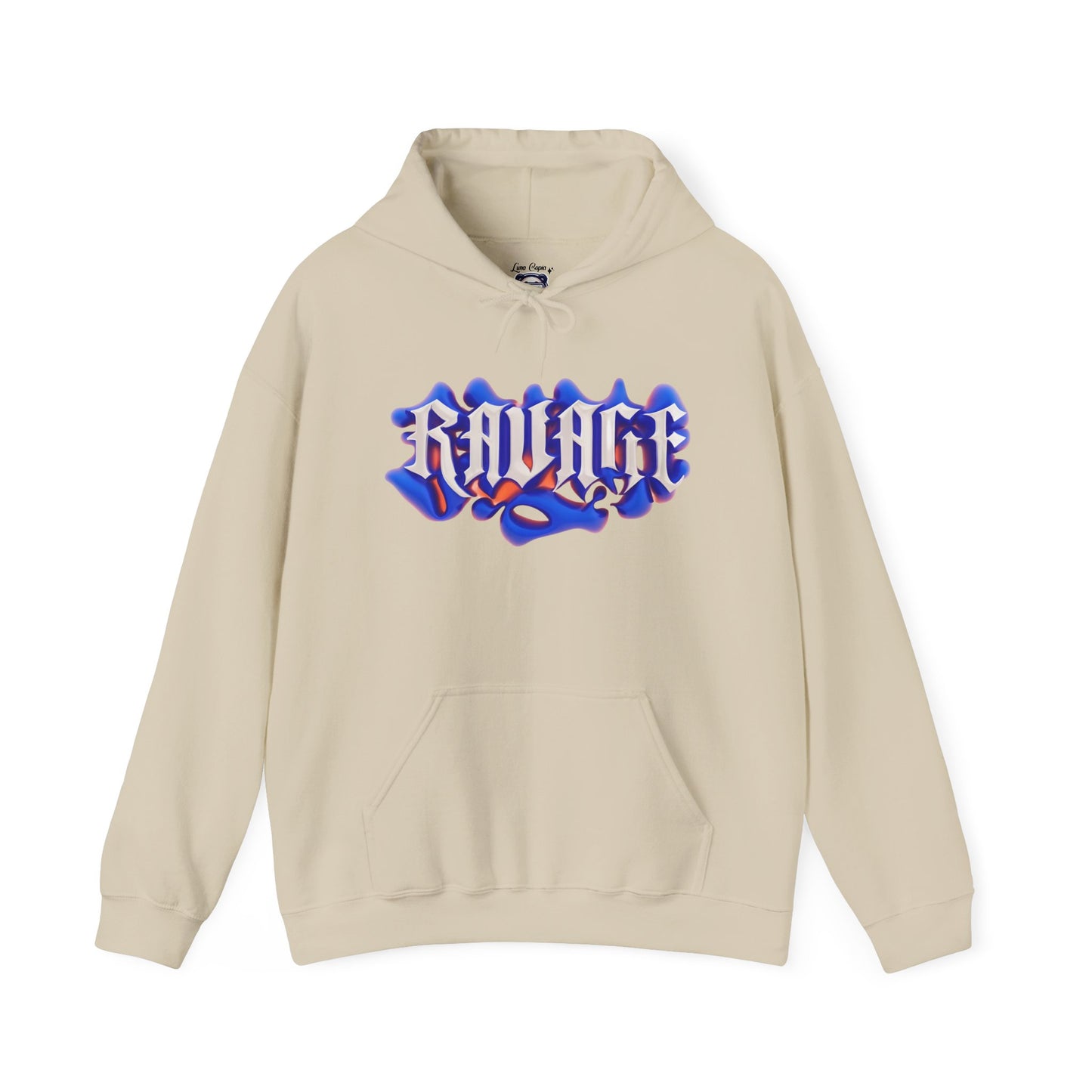 Ravage Life Graphic Hooded Sweatshirt, Streetwear Style Pullover, Casual Outing Wear, Unique Gift for Teens & Adults, Trendy Layering Piece