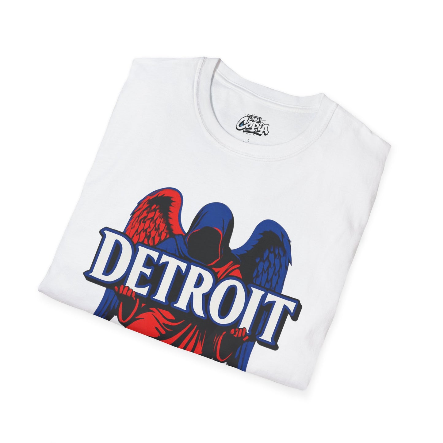 Detroit Graphic T-Shirt - Vintage Style, Angel Design, Unisex Apparel for City Lovers, Perfect for Gifts, Casual Wear, 313 Merchandise