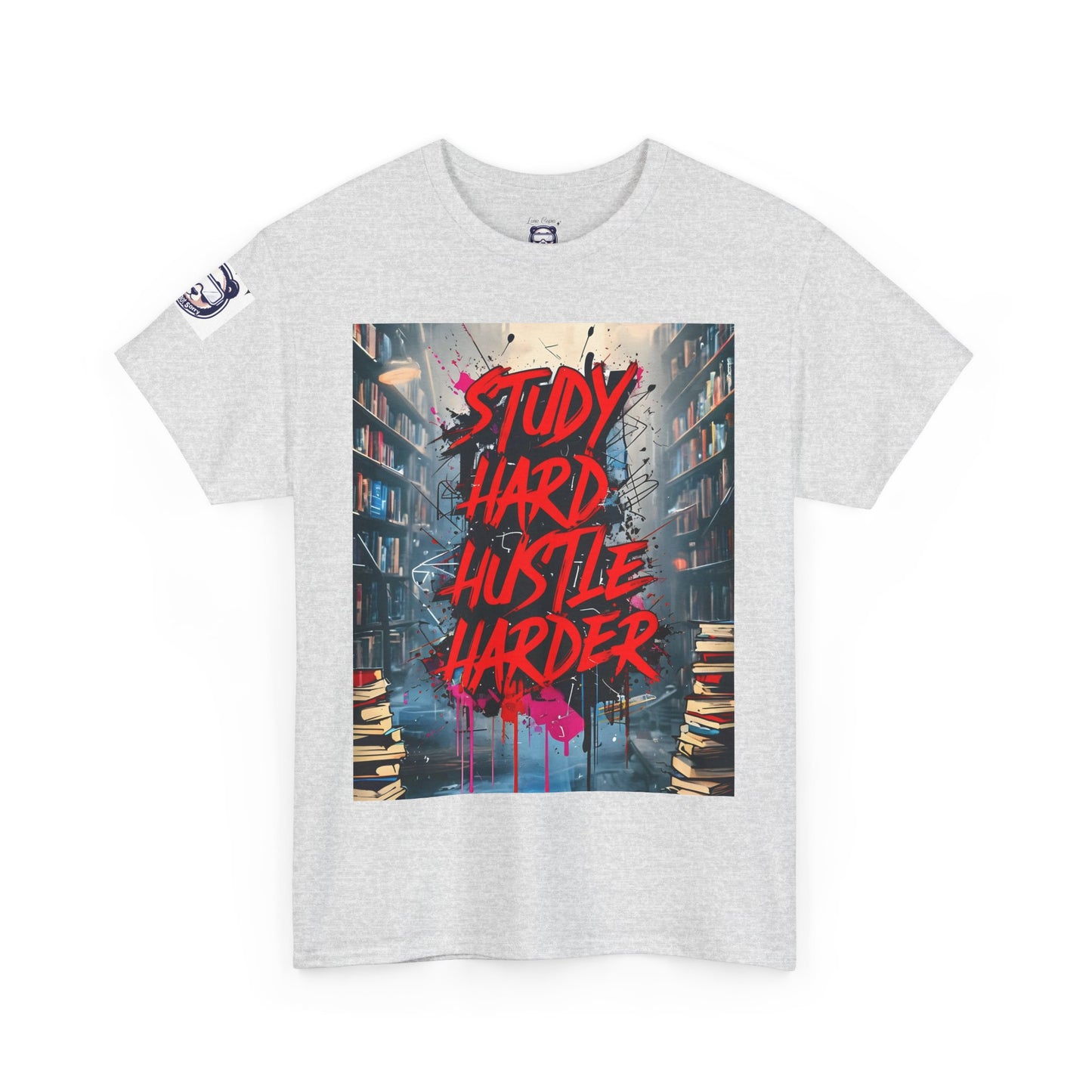 Study Hard Hustle Harder Unisex Heavy Cotton Tee