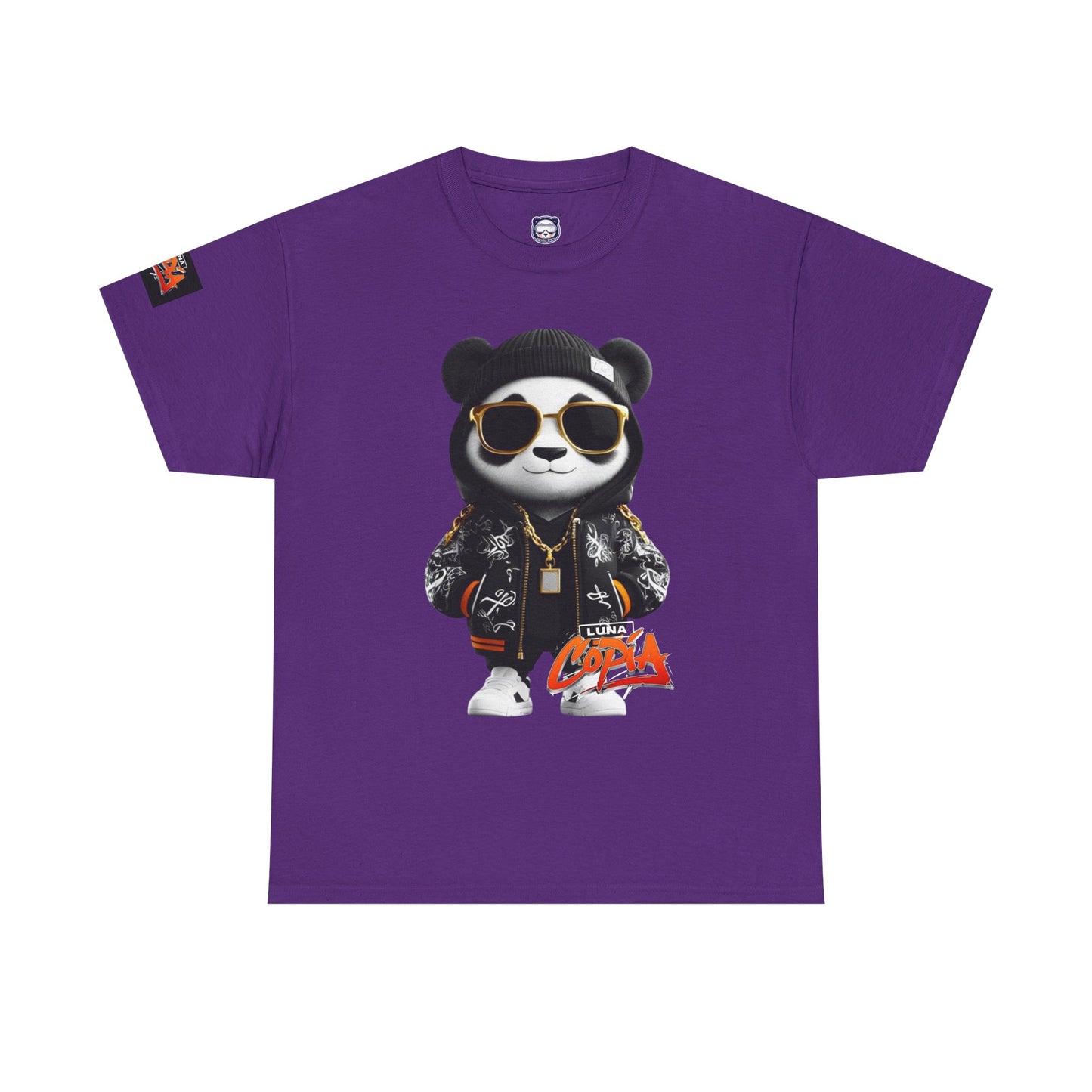 Luna Copia Panda Tee, Hustle Hard Motivation T-Shirt, Unisex Cotton Shirt, Lunar Bear Illustration, Graphic Panda Top