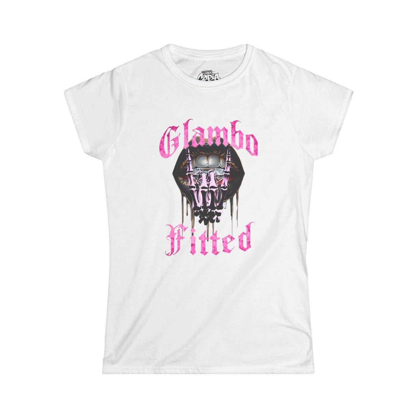 Glambo Fitted Womens Softstyle Tee - Cool Graphic T-Shirt for Casual Wear