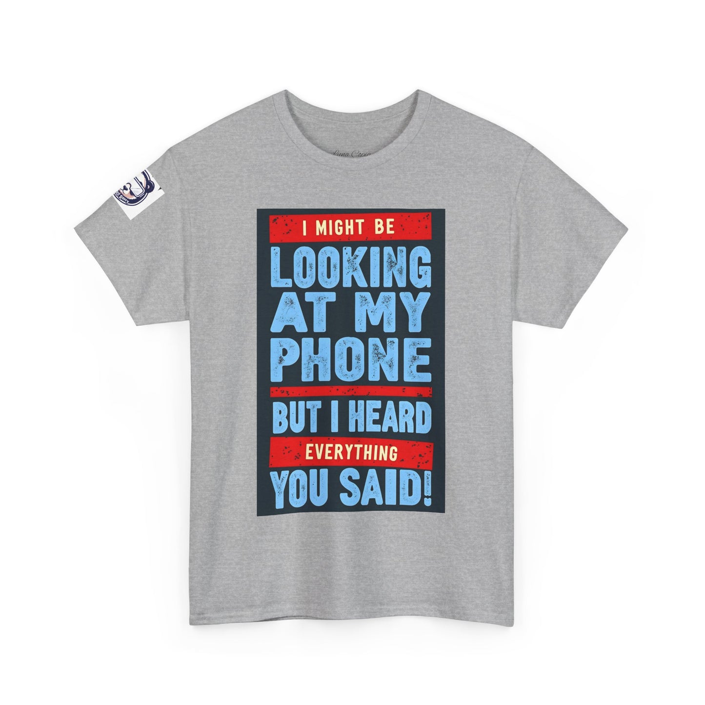 Looking At My Phone Unisex Heavy Cotton Tee