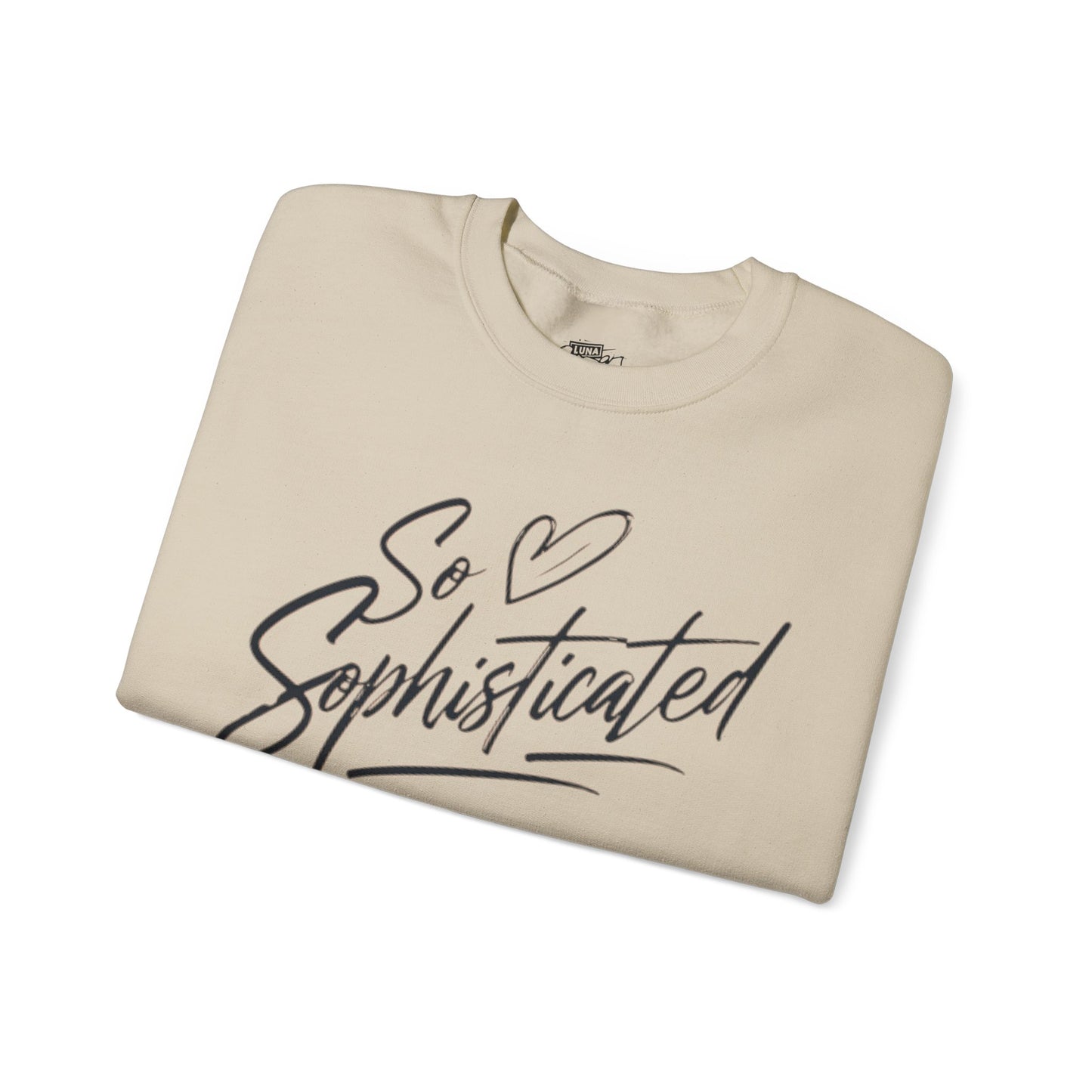 Sophisticated Love Crewneck Sweatshirt, Cozy Sweatshirt, Gift for Her, Fashionable Pullover, Unique Casual Wear