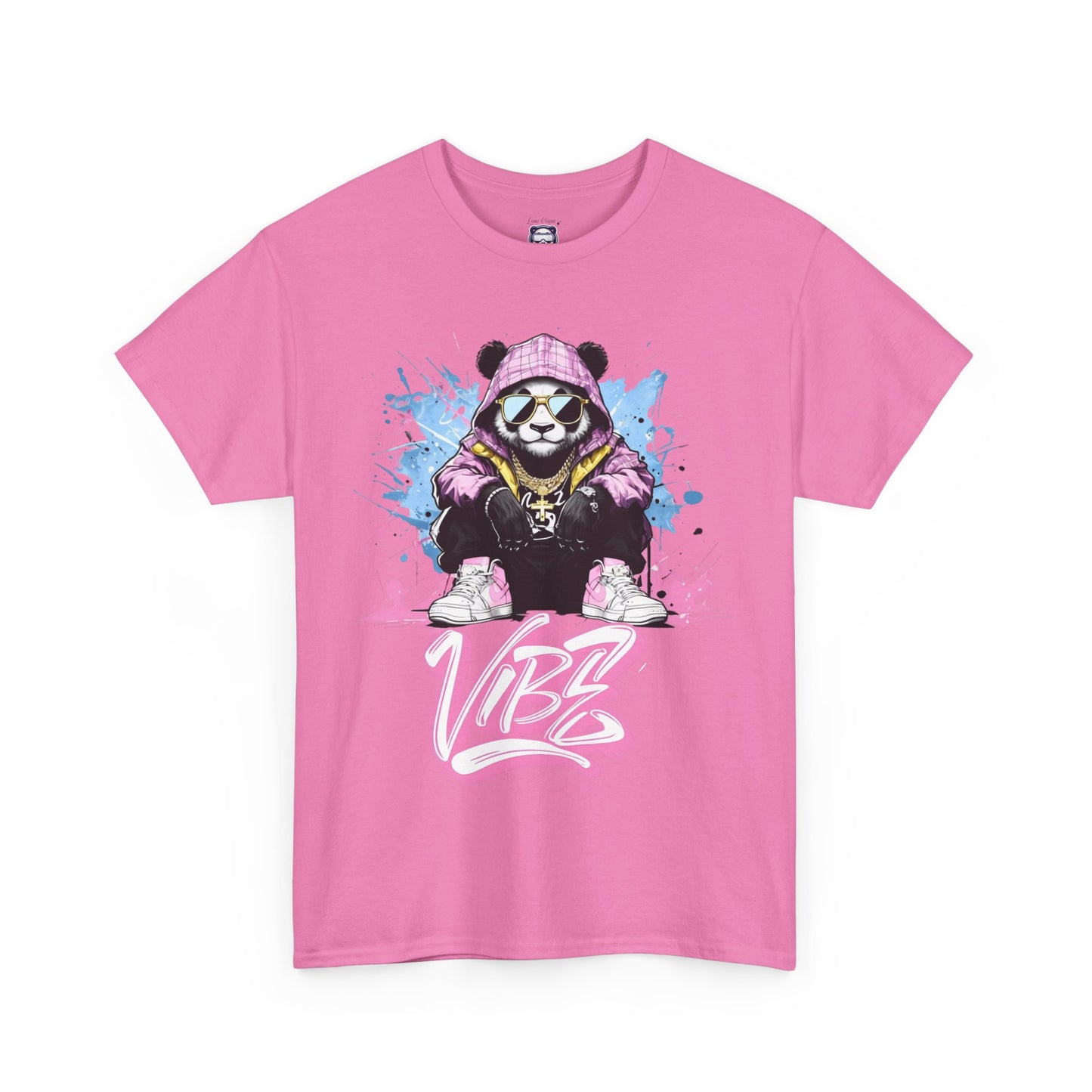 Luna Panda Graphic Tee, Unisex Heavy Cotton Tee, Streetwear Style, Cool Casual Wear, Gift for Animal Lovers, Hip Hop Fashion