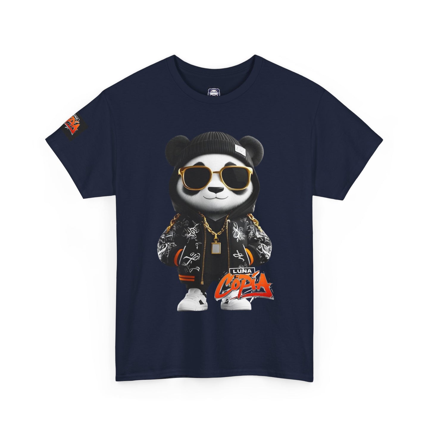 Luna Copia Panda Tee, Hustle Hard Motivation T-Shirt, Unisex Cotton Shirt, Lunar Bear Illustration, Graphic Panda Top