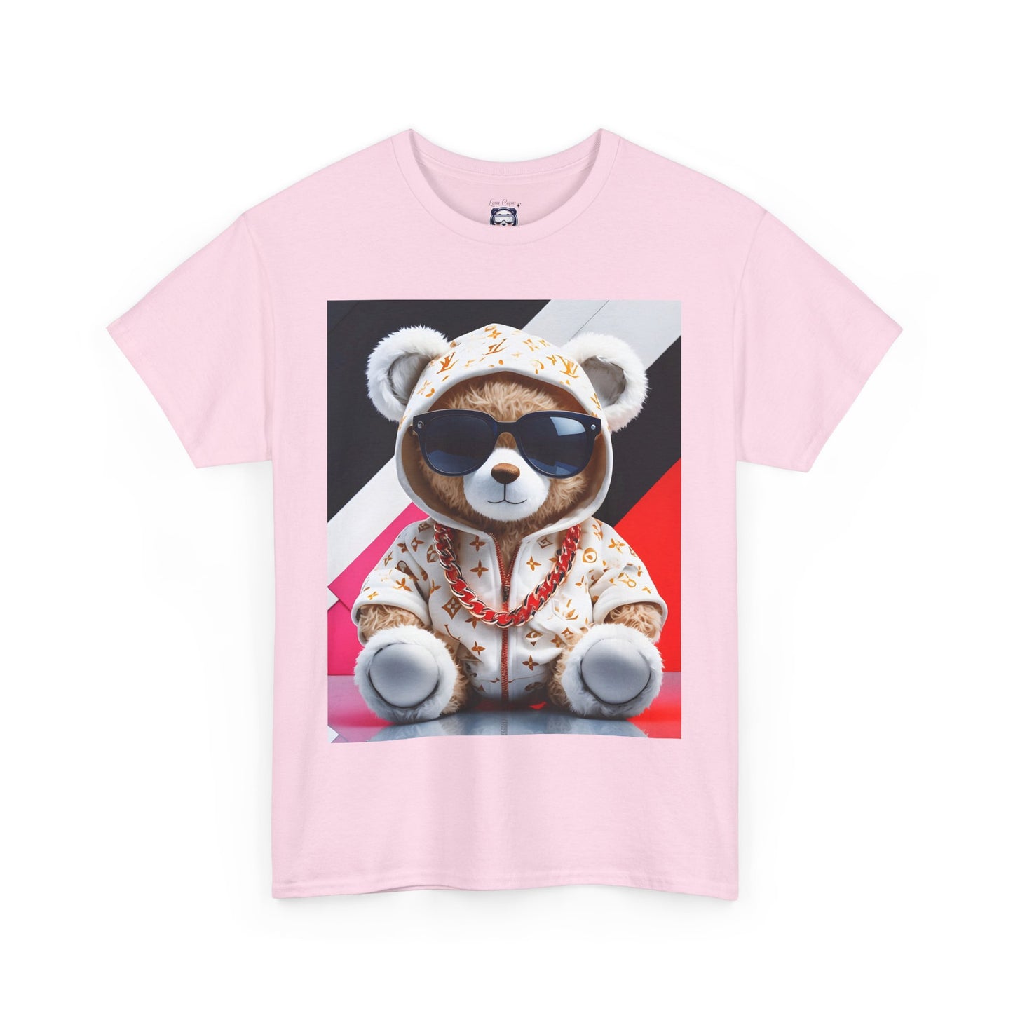 Hip Hop Rich Style Stuffed Bear Unisex Heavy Cotton Tee, T-Shirt, Shirt, Streetwear, Urban Fashion, Gift for Music Lovers, Trendy Apparel