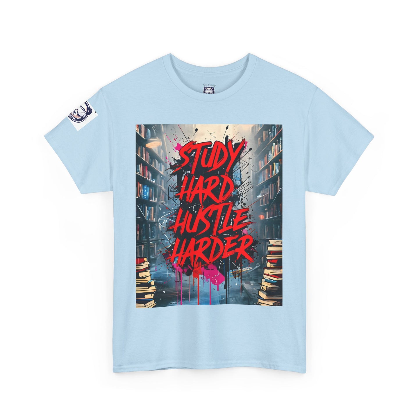 Study Hard Hustle Harder Unisex Heavy Cotton Tee