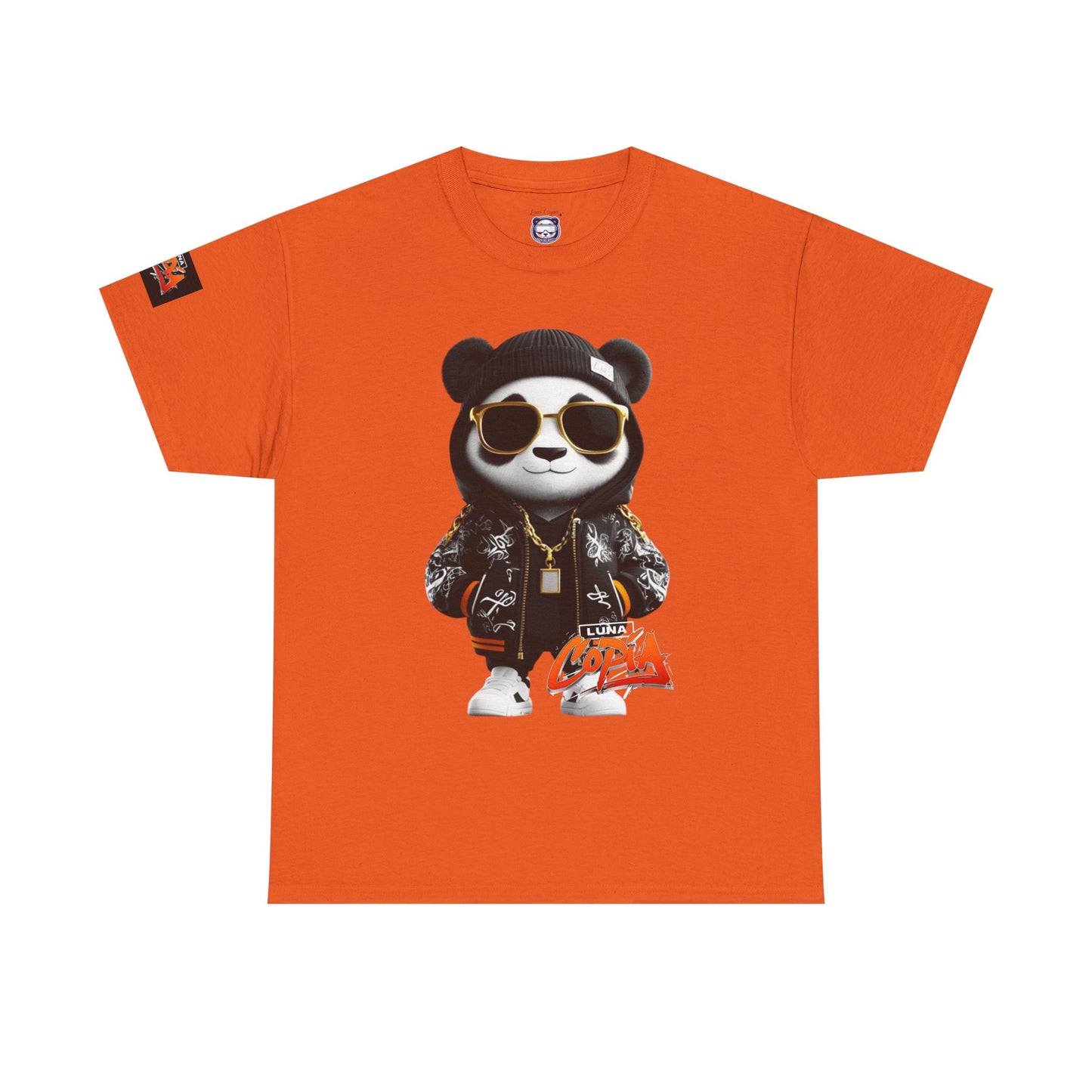 Luna Copia Panda Tee, Hustle Hard Motivation T-Shirt, Unisex Cotton Shirt, Lunar Bear Illustration, Graphic Panda Top