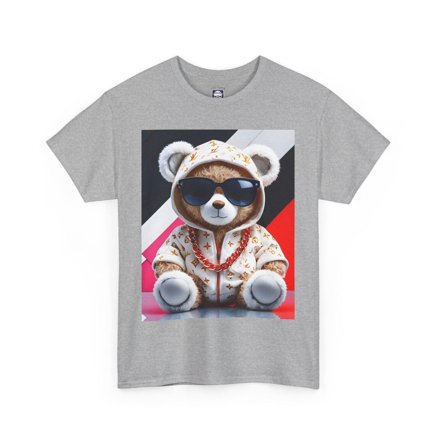 Hip Hop Rich Style Stuffed Bear Unisex Heavy Cotton Tee, T-Shirt, Shirt, Streetwear, Urban Fashion, Gift for Music Lovers, Trendy Apparel