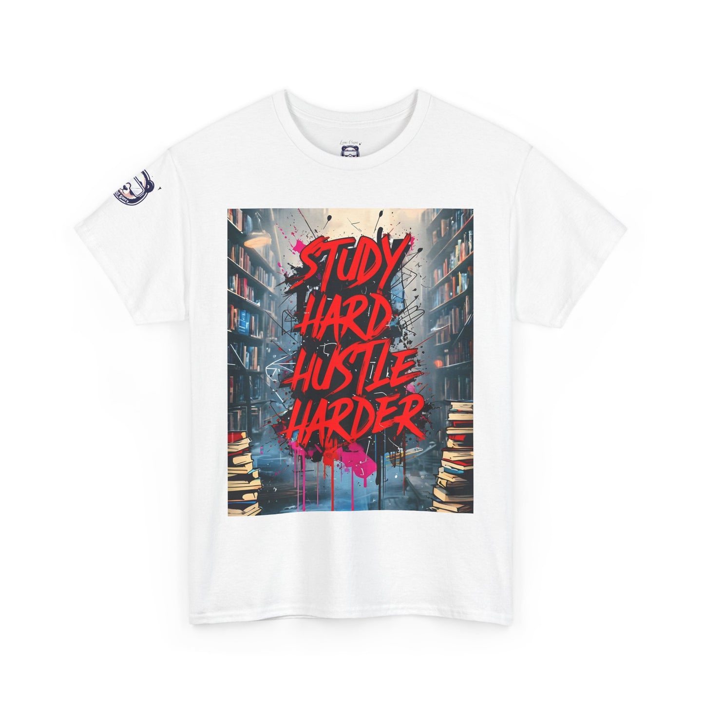 Study Hard Hustle Harder Unisex Heavy Cotton Tee