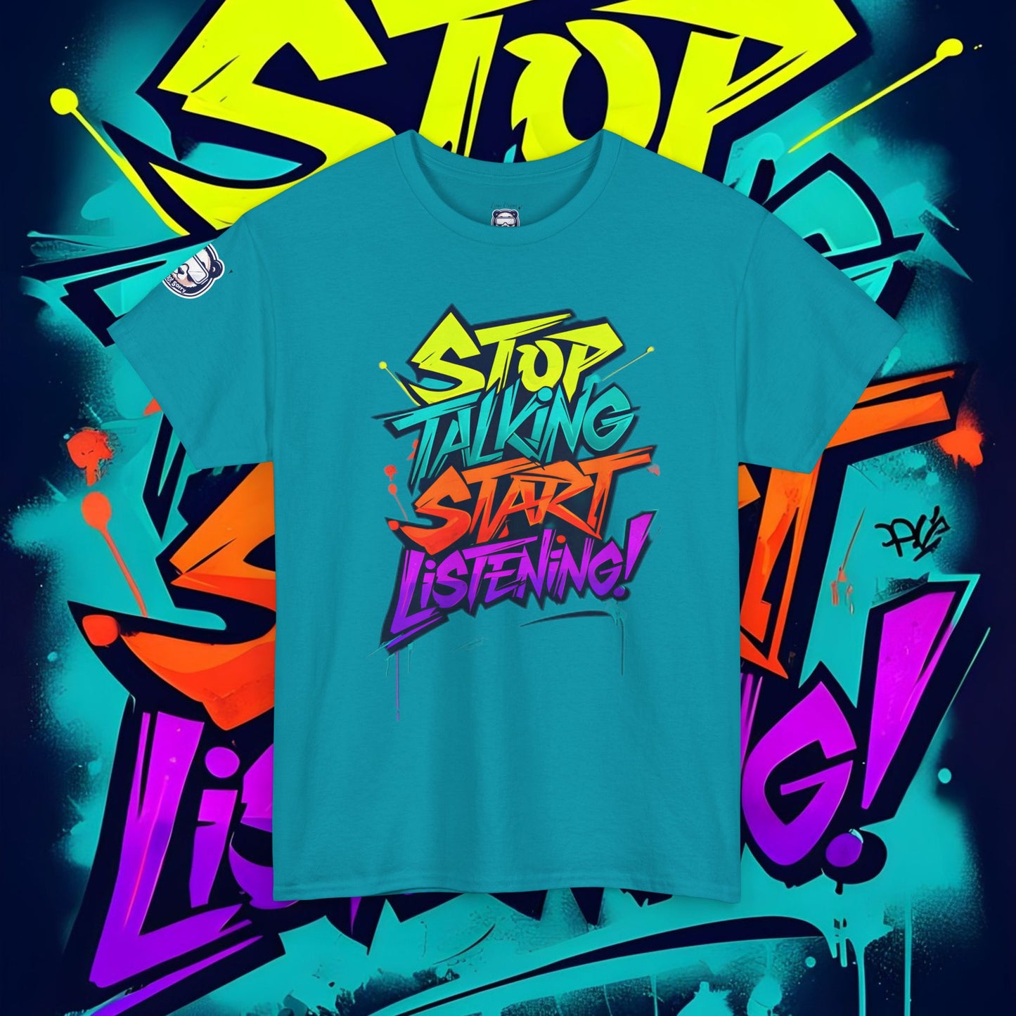 Stop Talking Start Listening Unisex Heavy Cotton Tee