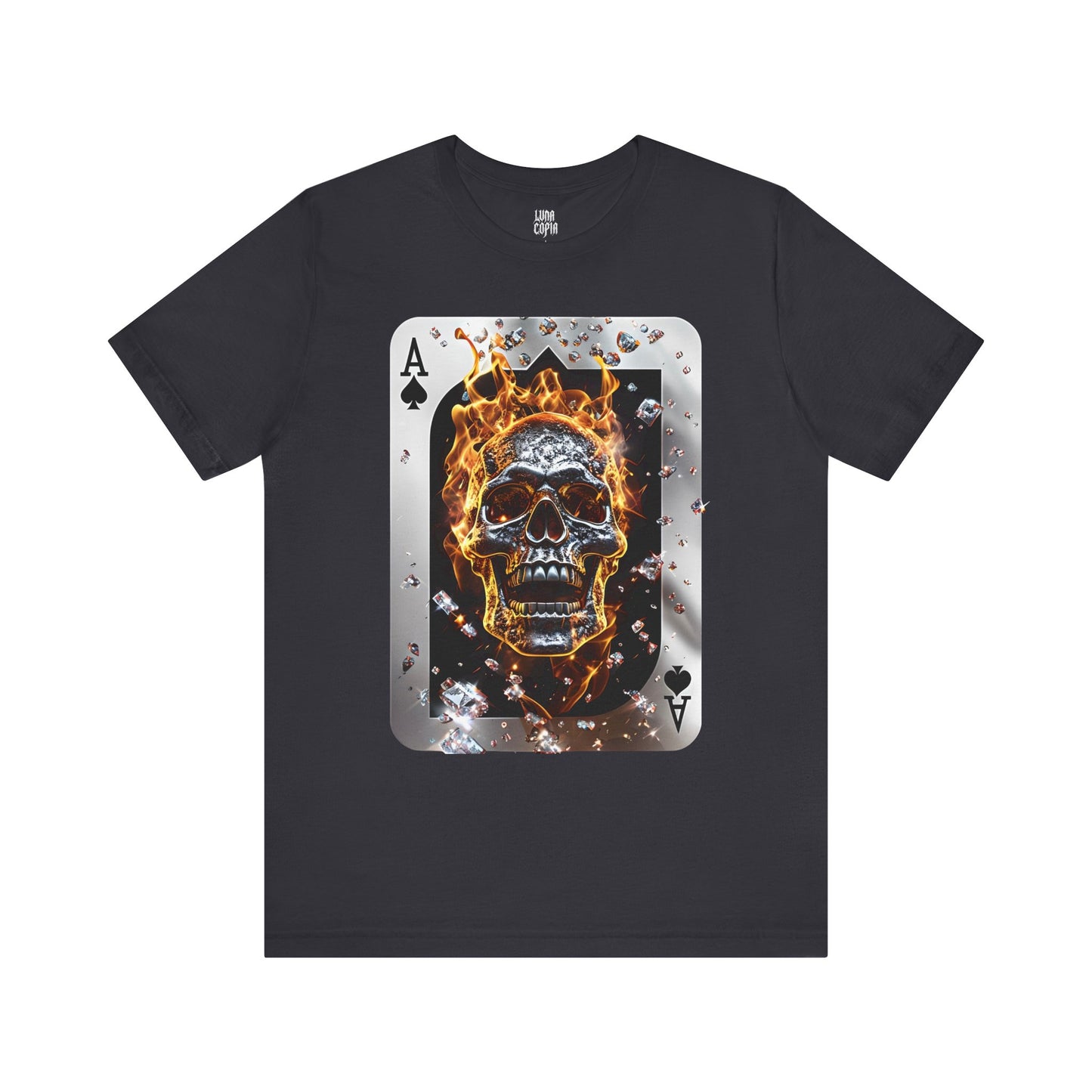 Flaming Skull Unisex Tee - Edgy Graphic Short Sleeve T-Shirt