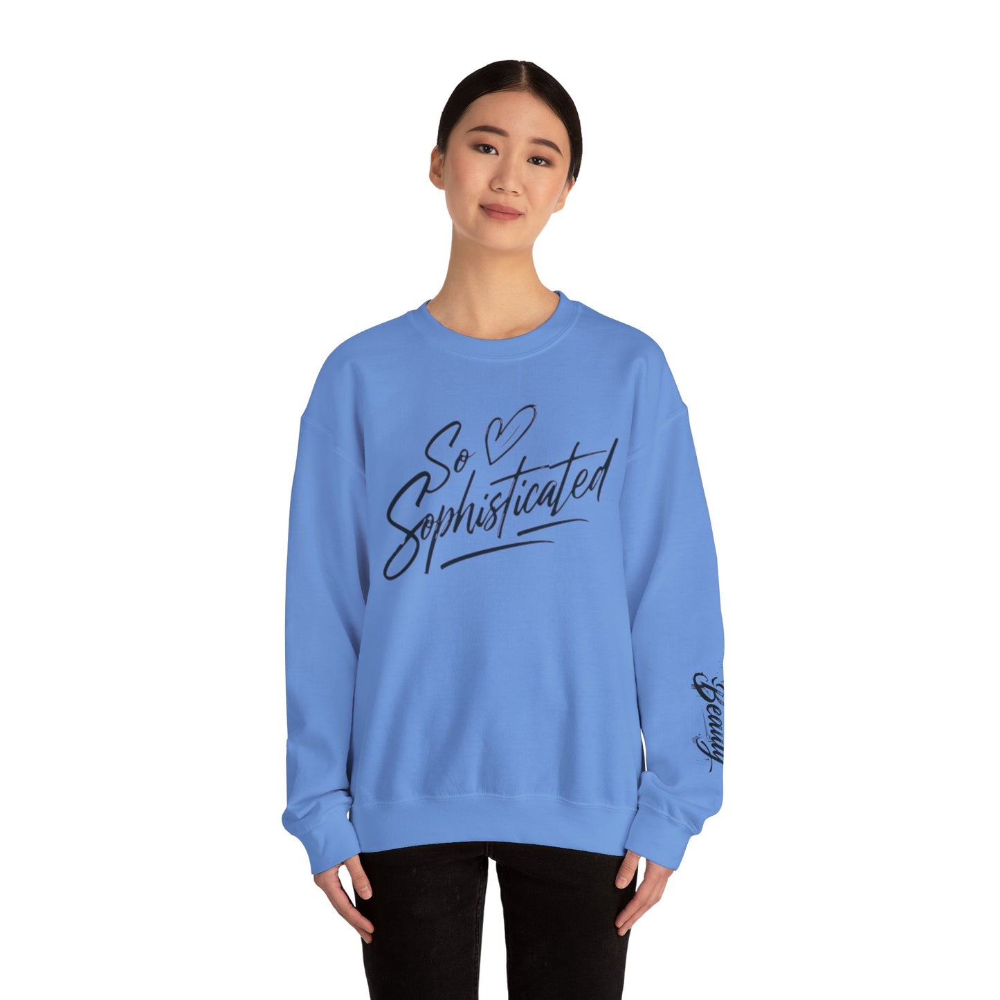 Sophisticated Love Crewneck Sweatshirt, Cozy Sweatshirt, Gift for Her, Fashionable Pullover, Unique Casual Wear