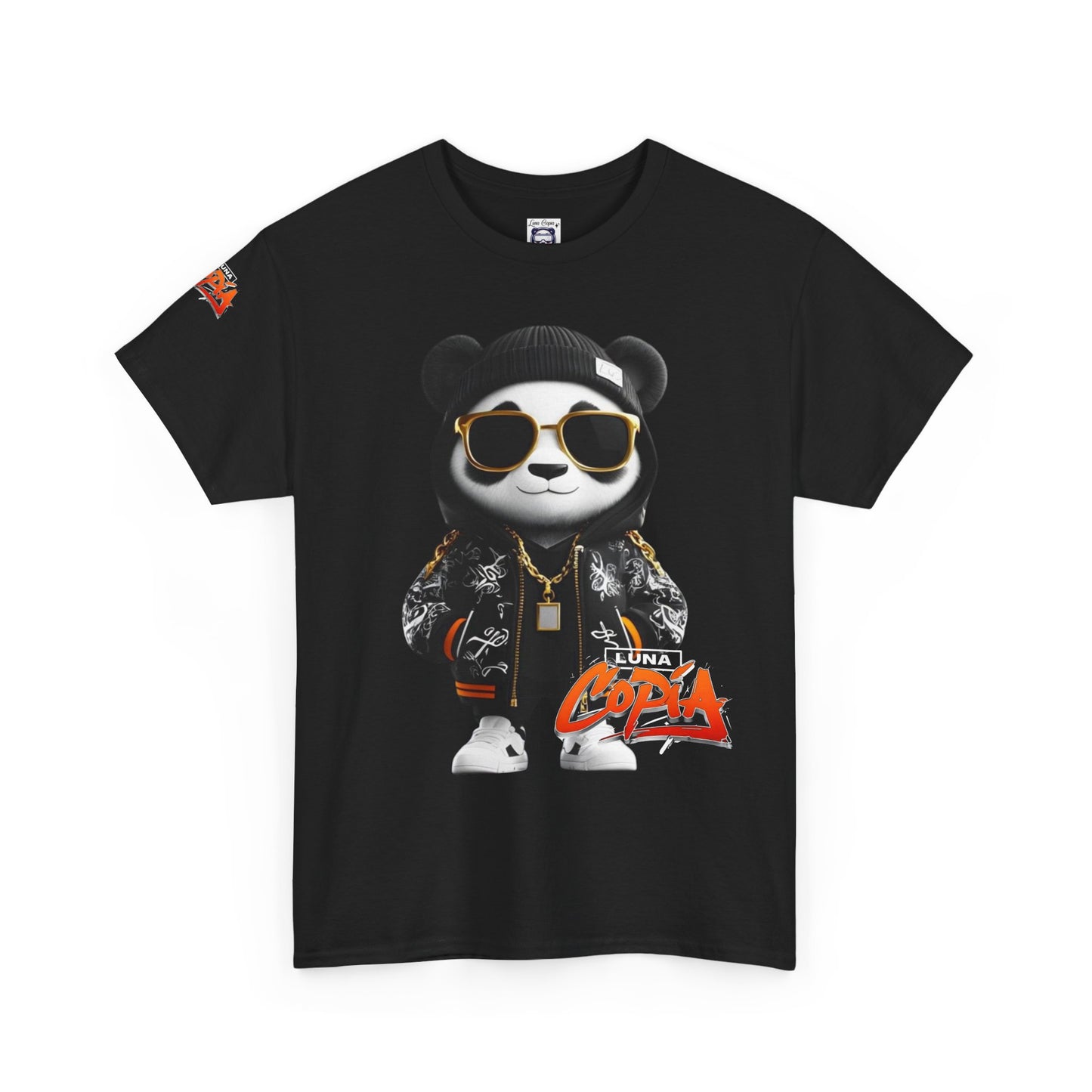 Luna Copia Panda Tee, Hustle Hard Motivation T-Shirt, Unisex Cotton Shirt, Lunar Bear Illustration, Graphic Panda Top
