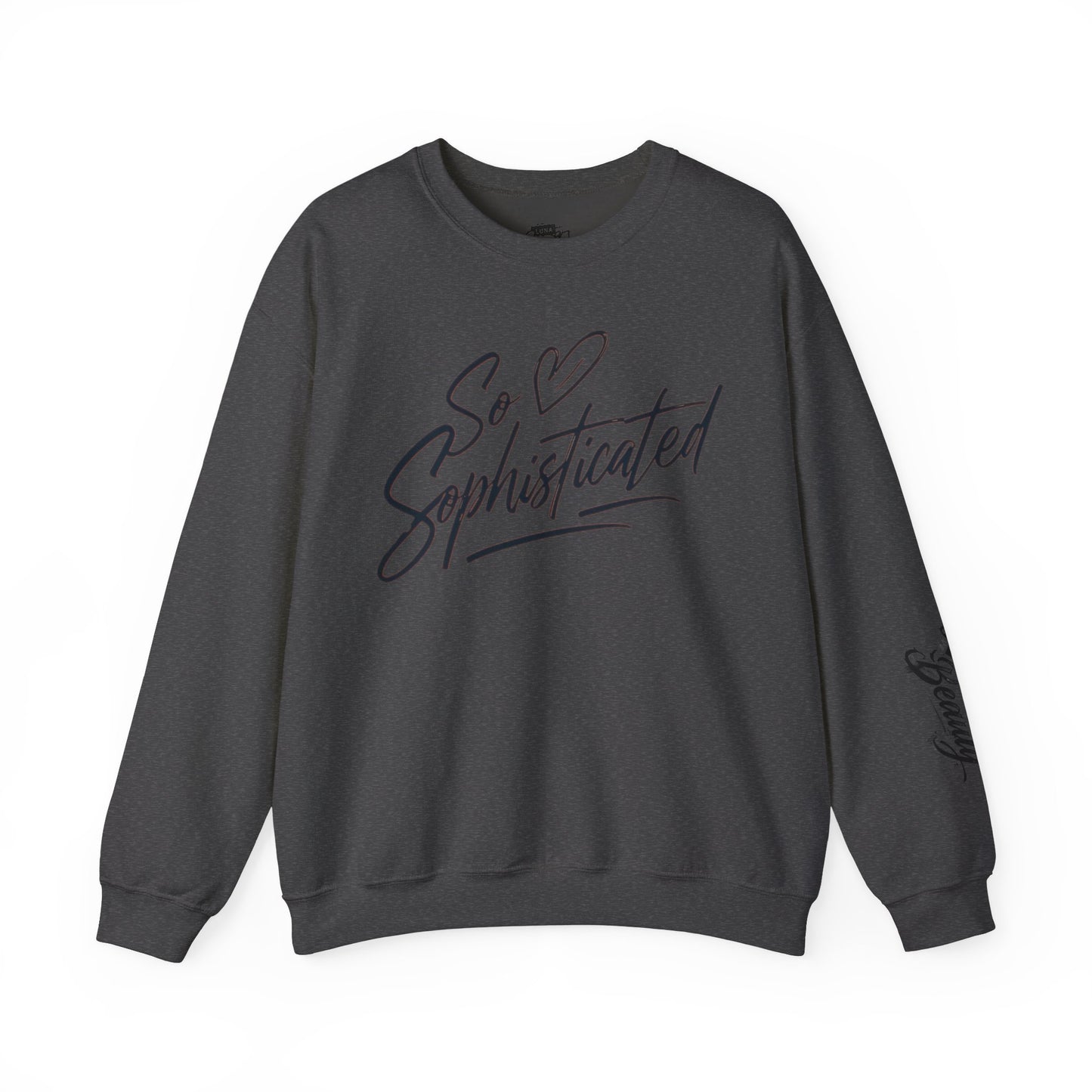 Sophisticated Love Crewneck Sweatshirt, Cozy Sweatshirt, Gift for Her, Fashionable Pullover, Unique Casual Wear