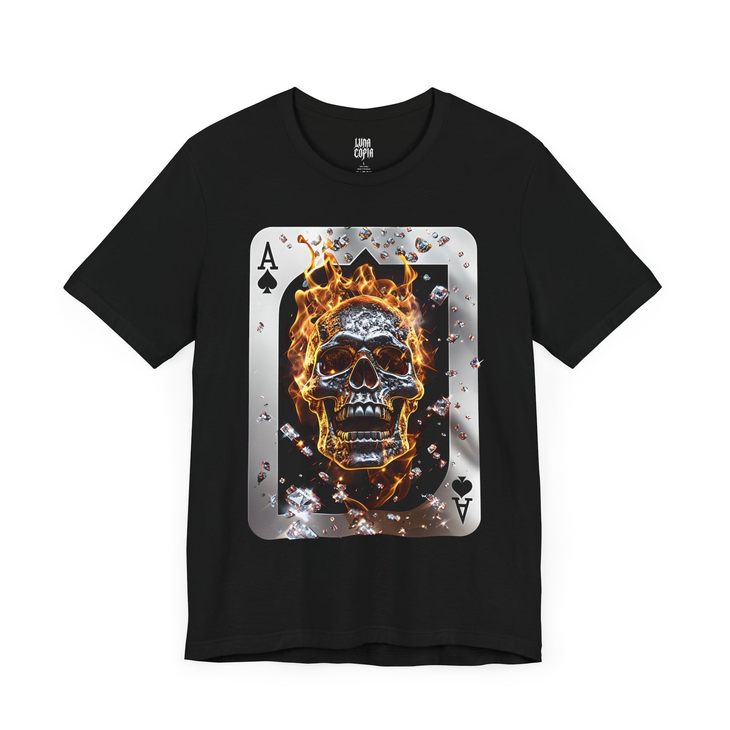 Flaming Skull Unisex Tee - Edgy Graphic Short Sleeve T-Shirt