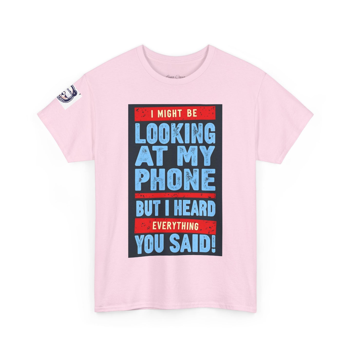 Looking At My Phone Unisex Heavy Cotton Tee