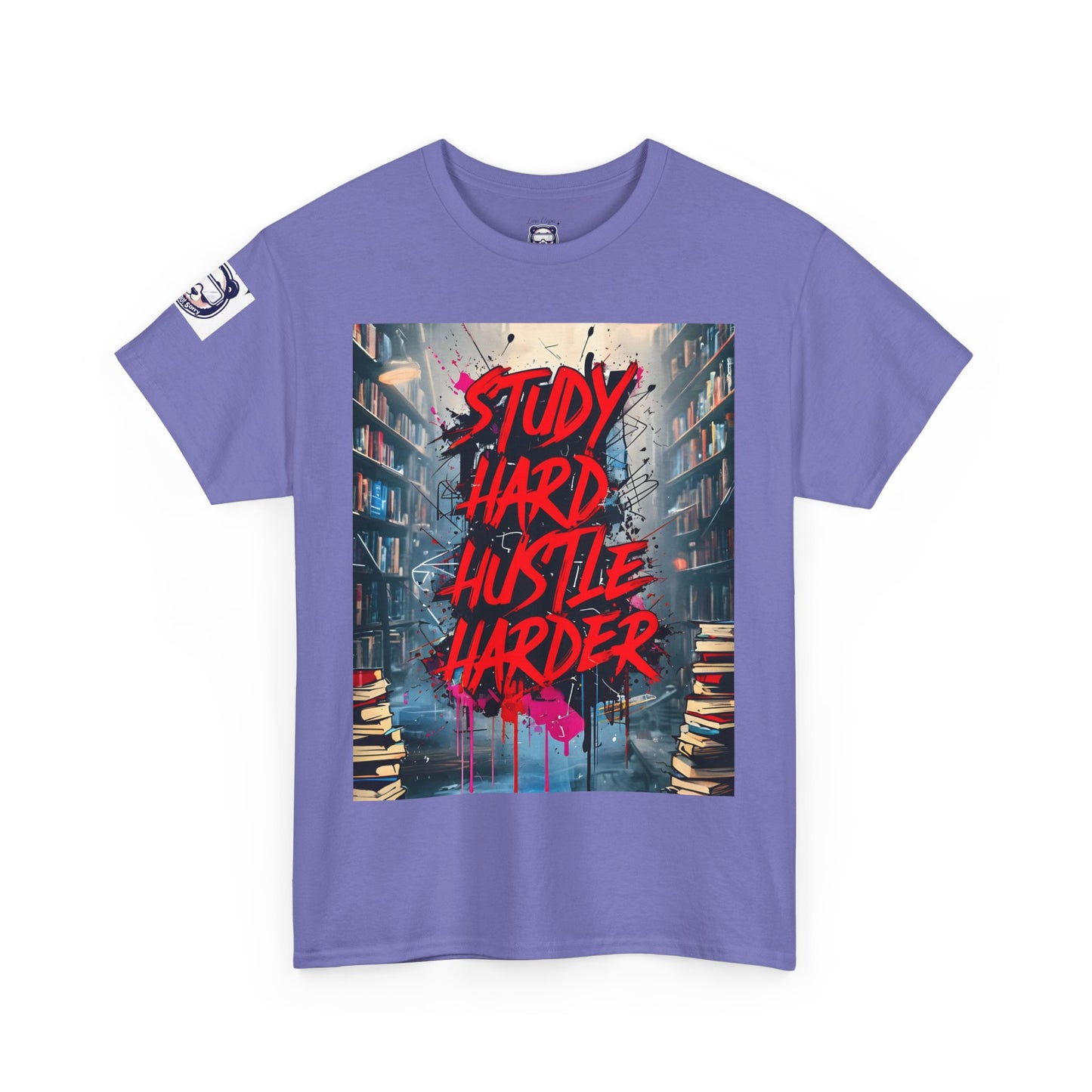 Study Hard Hustle Harder Unisex Heavy Cotton Tee