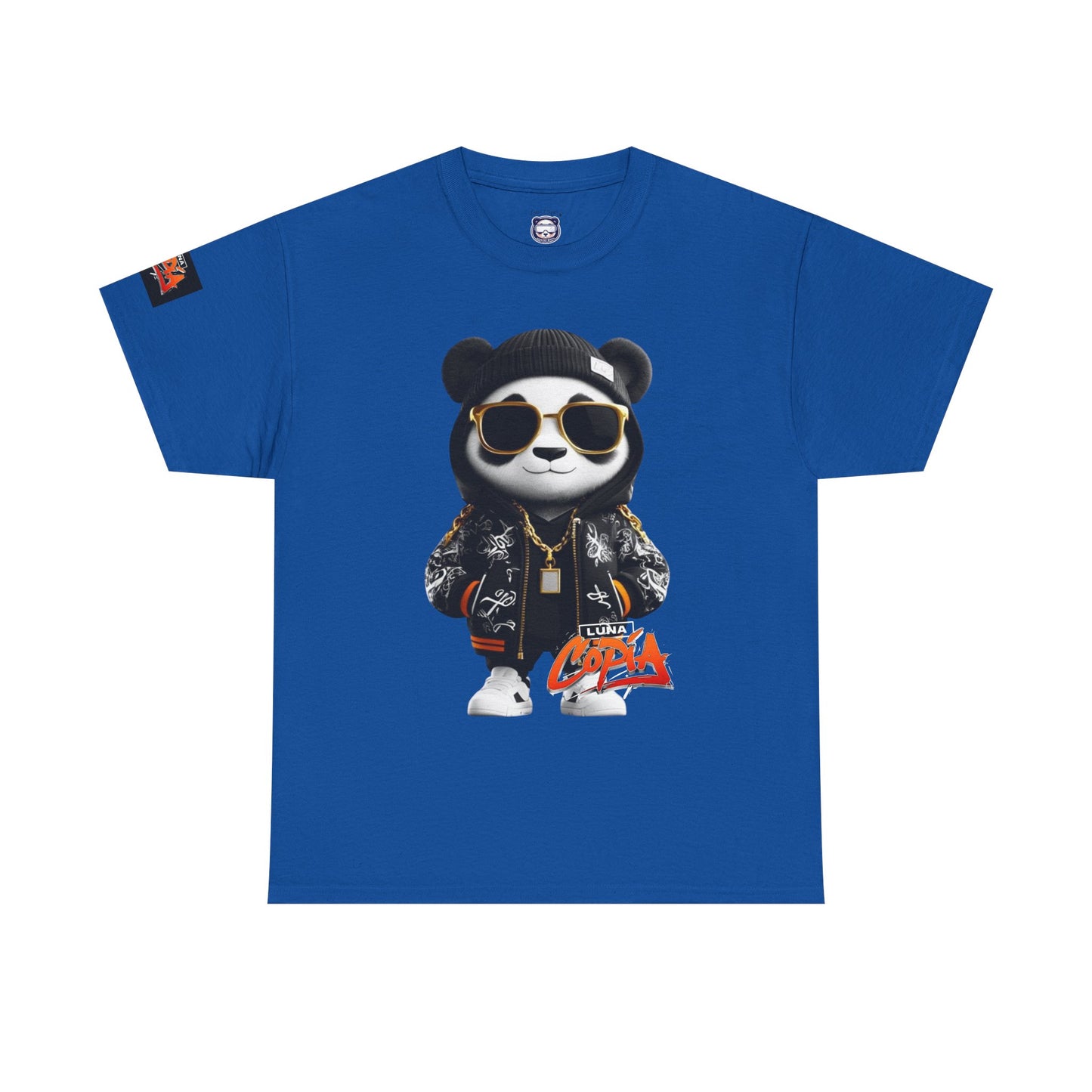 Luna Copia Panda Tee, Hustle Hard Motivation T-Shirt, Unisex Cotton Shirt, Lunar Bear Illustration, Graphic Panda Top