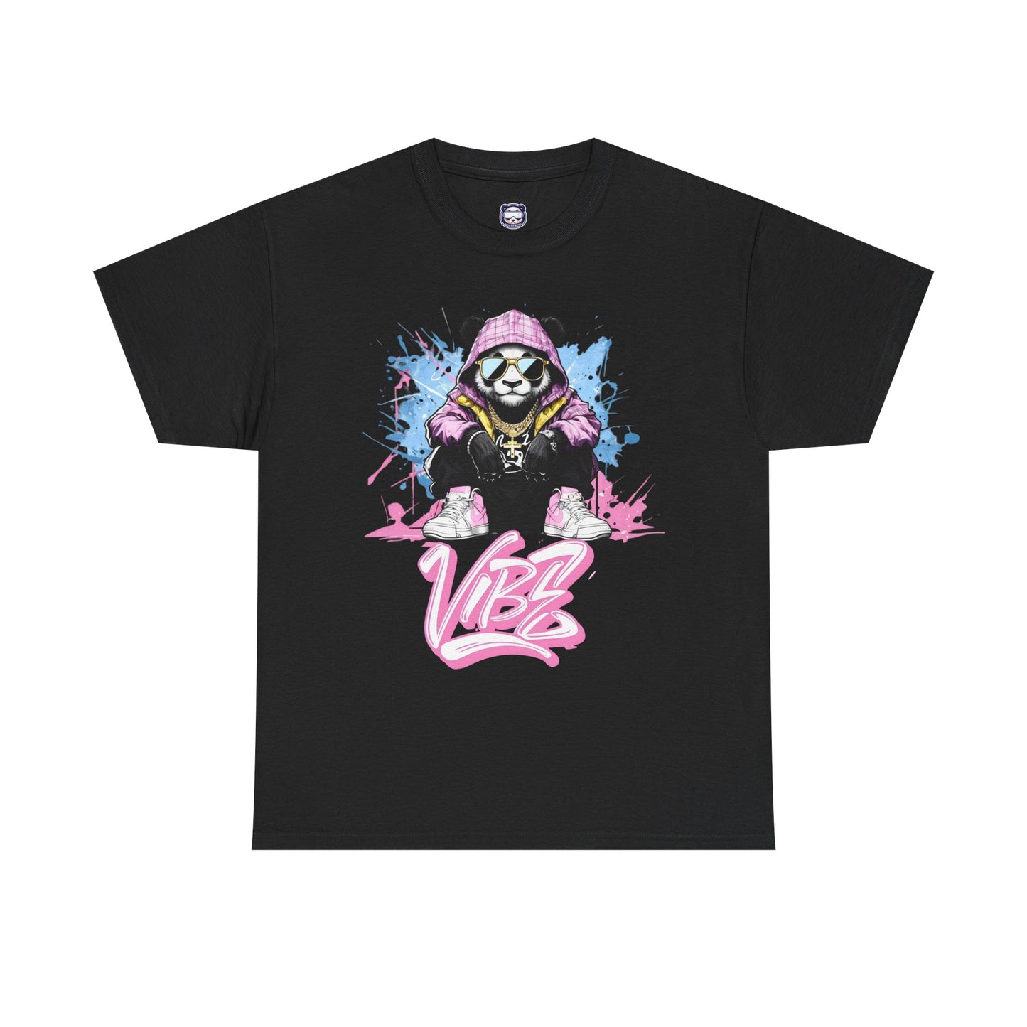 Luna Panda Graphic Tee, Unisex Heavy Cotton Tee, Streetwear Style, Cool Casual Wear, Gift for Animal Lovers, Hip Hop Fashion