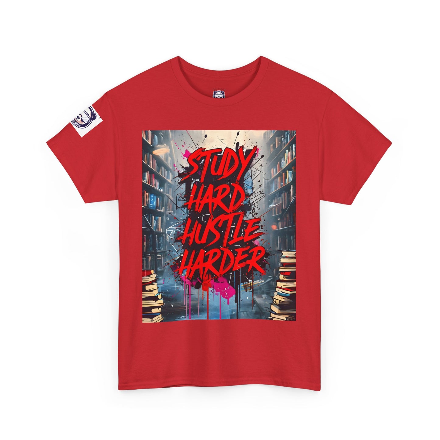 Study Hard Hustle Harder Unisex Heavy Cotton Tee