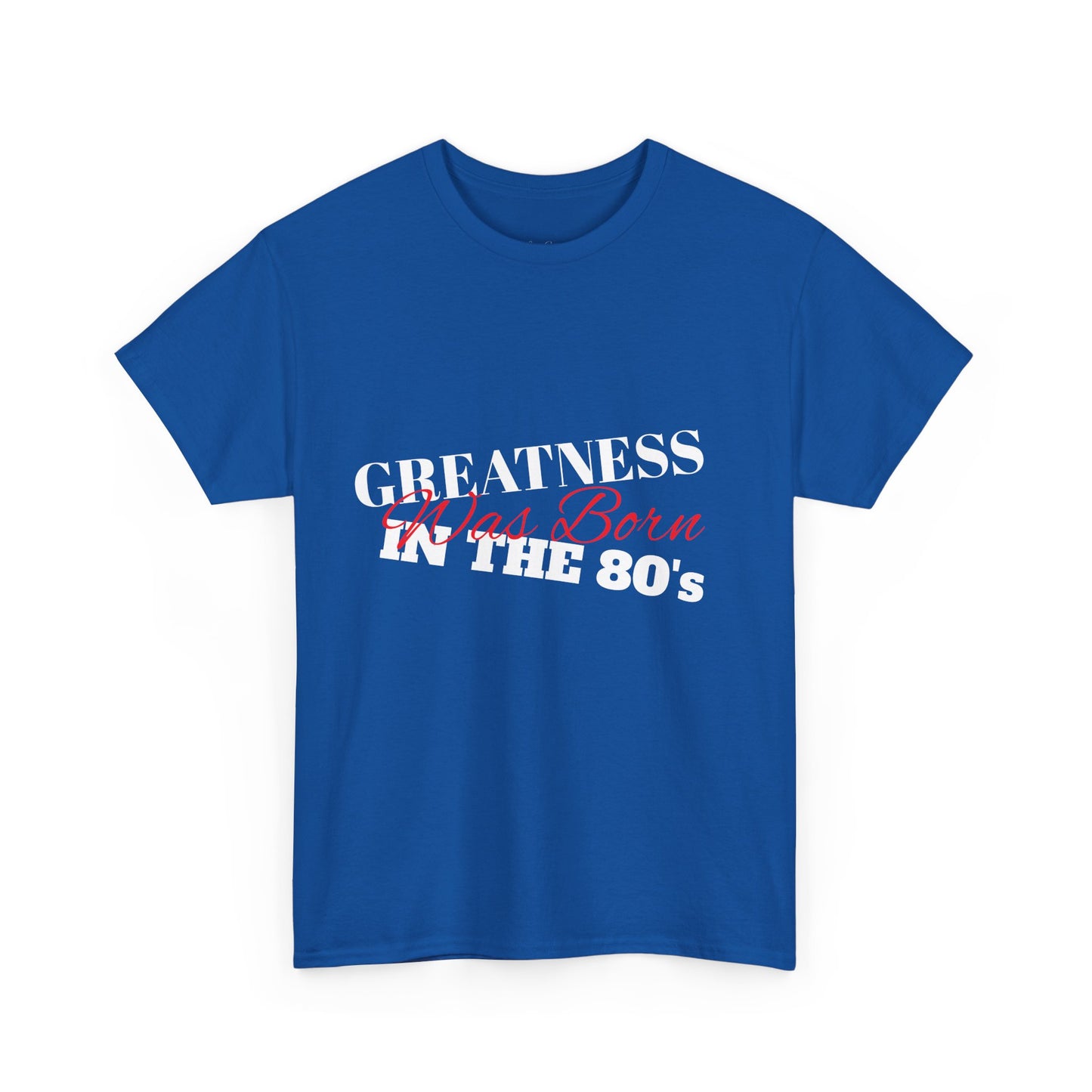 1980s Greatness Unisex Tee, Retro Graphic T-Shirt, Vintage Inspired Shirt, Birthday Gift, Classic Cotton Top