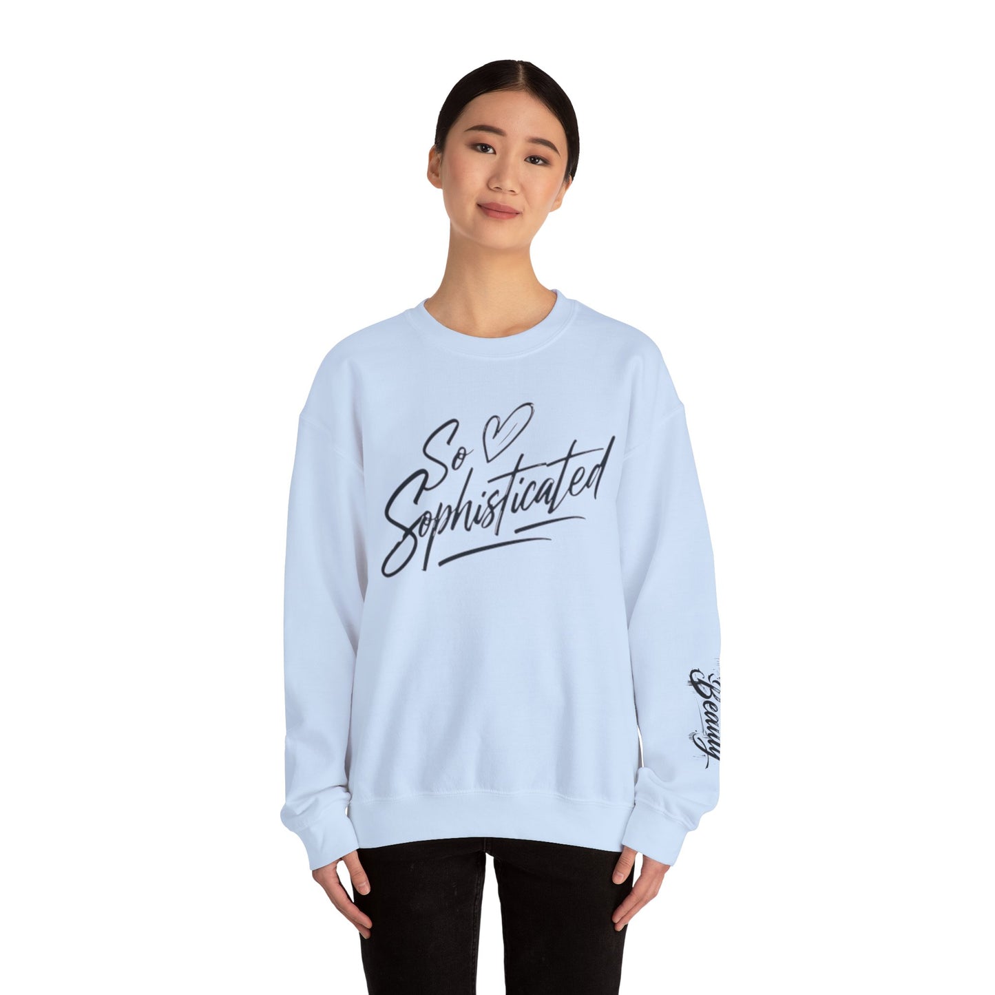 Sophisticated Love Crewneck Sweatshirt, Cozy Sweatshirt, Gift for Her, Fashionable Pullover, Unique Casual Wear