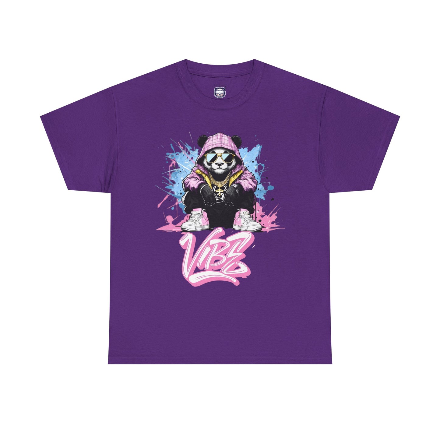 Luna Panda Graphic Tee, Unisex Heavy Cotton Tee, Streetwear Style, Cool Casual Wear, Gift for Animal Lovers, Hip Hop Fashion