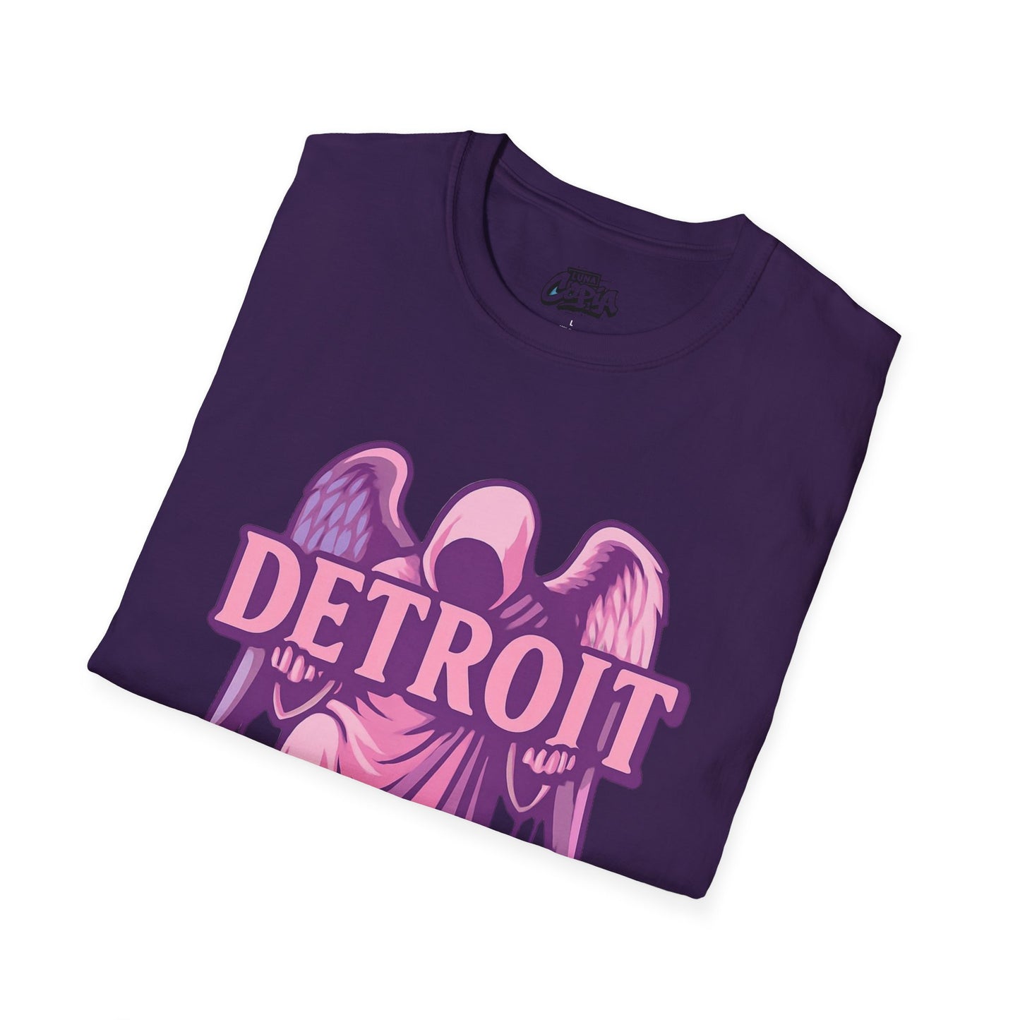 Detroit Angel Graphic T-Shirt, Vintage Detroit Tee, Soft Cotton Shirt, 313 City Pride Merch, Cute Casual Wear for All Occasions