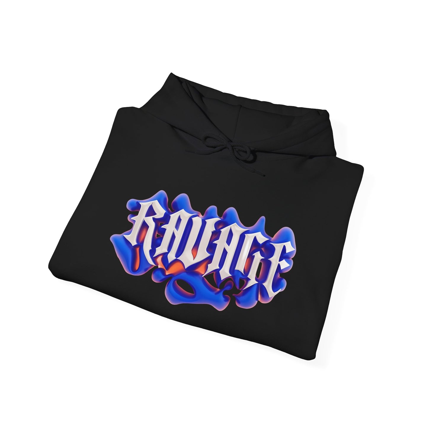 Ravage Life Graphic Hooded Sweatshirt, Streetwear Style Pullover, Casual Outing Wear, Unique Gift for Teens & Adults, Trendy Layering Piece