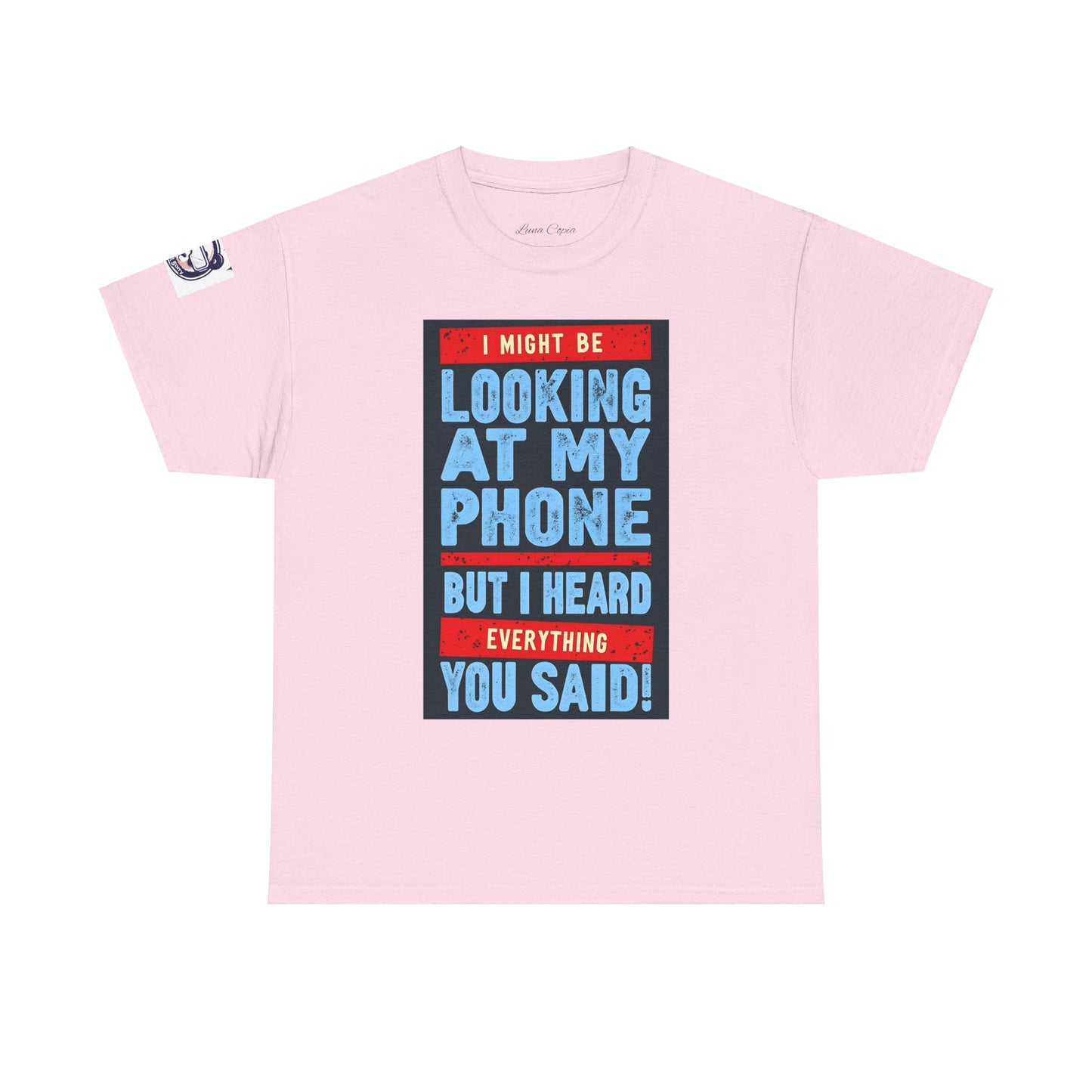 Looking At My Phone Unisex Heavy Cotton Tee