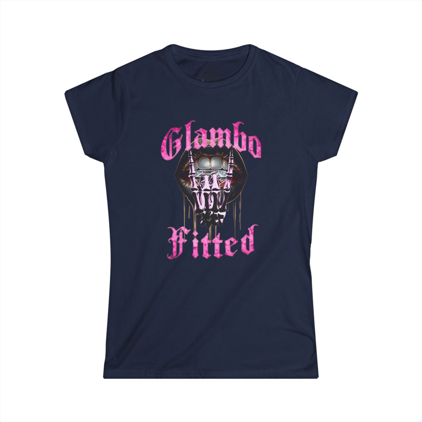 Glambo Fitted Womens Softstyle Tee - Cool Graphic T-Shirt for Casual Wear