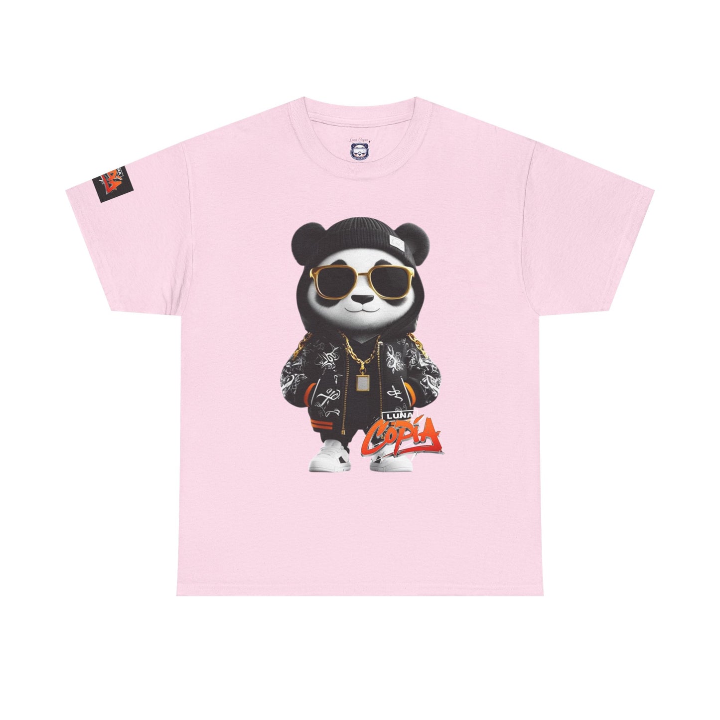 Luna Copia Panda Tee, Hustle Hard Motivation T-Shirt, Unisex Cotton Shirt, Lunar Bear Illustration, Graphic Panda Top