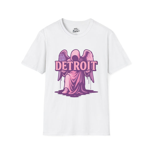 Detroit Angel Graphic T-Shirt, Vintage Detroit Tee, Soft Cotton Shirt, 313 City Pride Merch, Cute Casual Wear for All Occasions