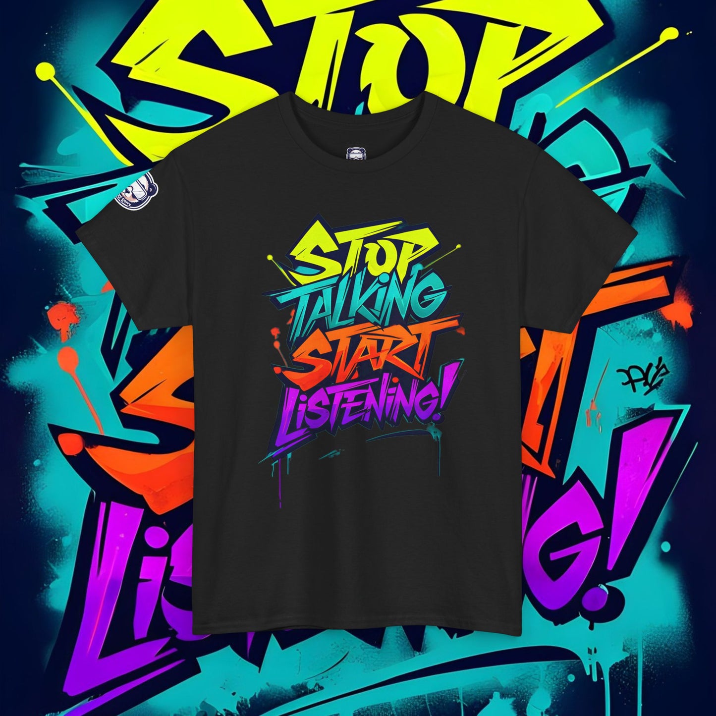 Stop Talking Start Listening Unisex Heavy Cotton Tee