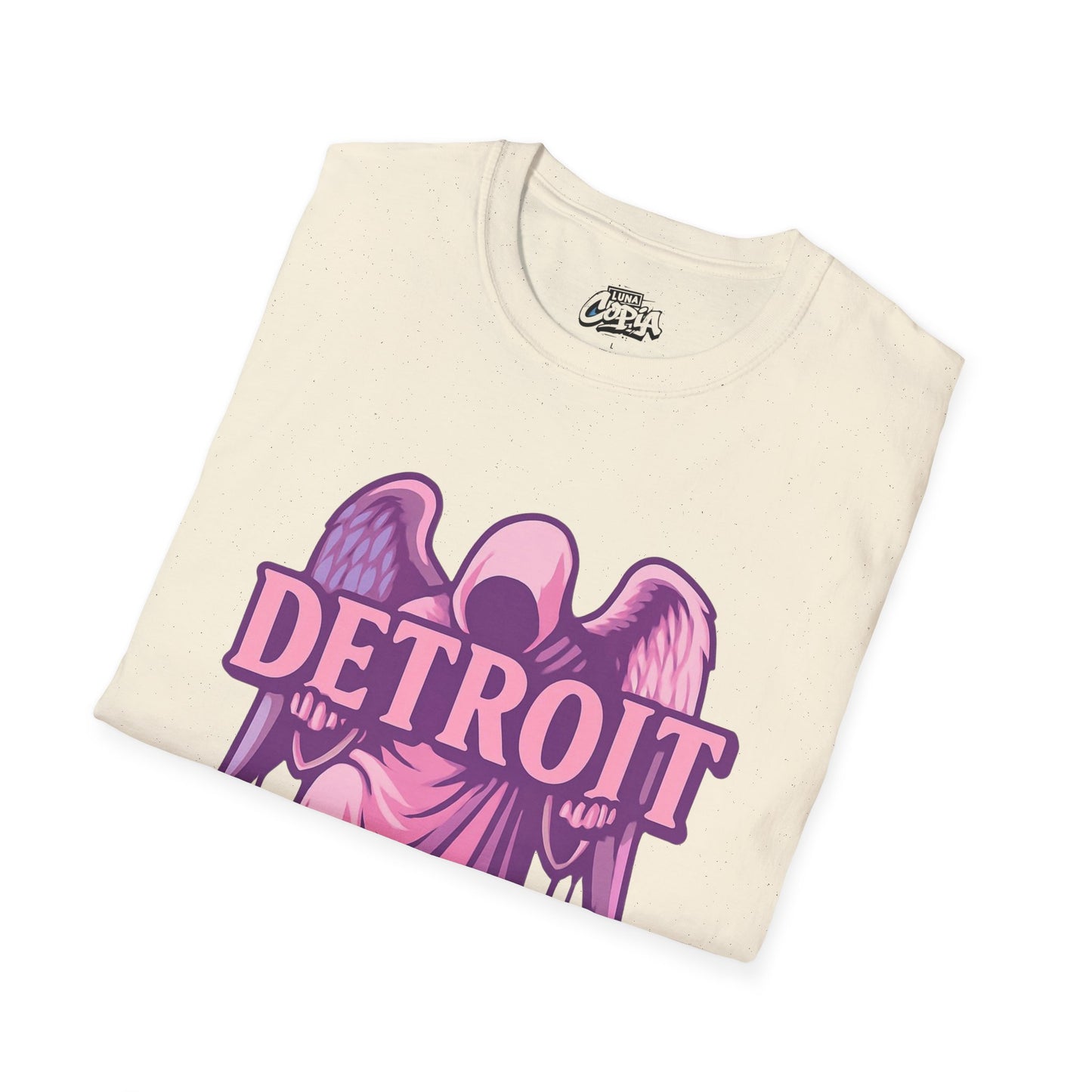 Detroit Angel Graphic T-Shirt, Vintage Detroit Tee, Soft Cotton Shirt, 313 City Pride Merch, Cute Casual Wear for All Occasions