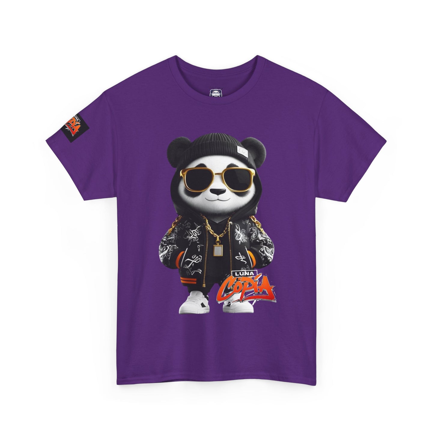 Luna Copia Panda Tee, Hustle Hard Motivation T-Shirt, Unisex Cotton Shirt, Lunar Bear Illustration, Graphic Panda Top