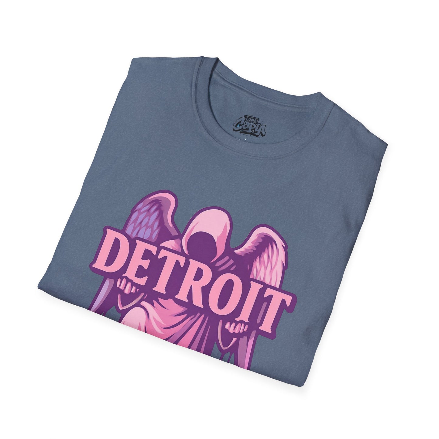 Detroit Angel Graphic T-Shirt, Vintage Detroit Tee, Soft Cotton Shirt, 313 City Pride Merch, Cute Casual Wear for All Occasions
